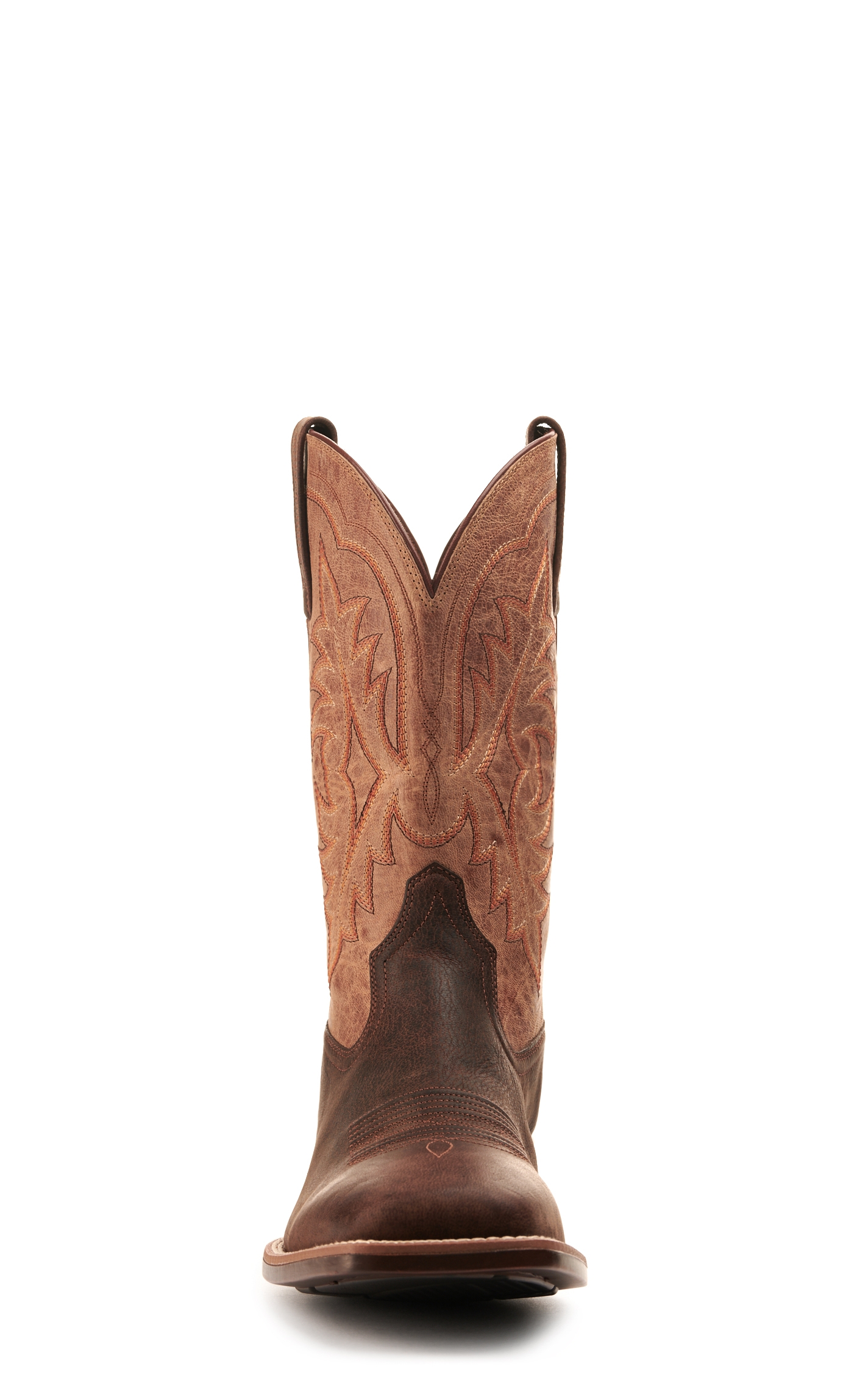 Ariat Men's Ryden Ultra Dark Roast Brown and Weathered Pebble Bantamweight Wide Square Toe Cowboy Boot - Image 1