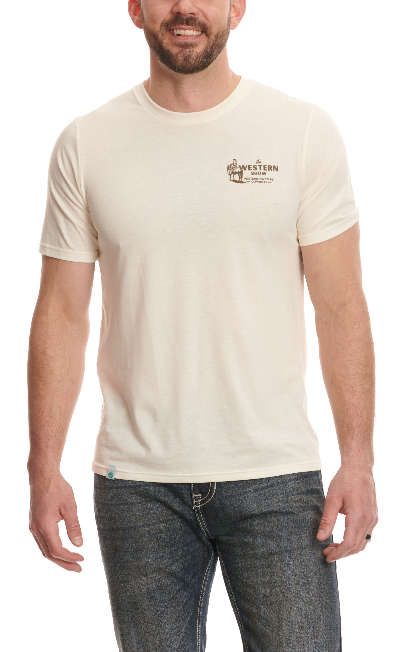 Sendero Provisions Co. Men's Bone Western Show Desert Cowboy Logo Graphic Short Sleeve T-Shirt - Image 1