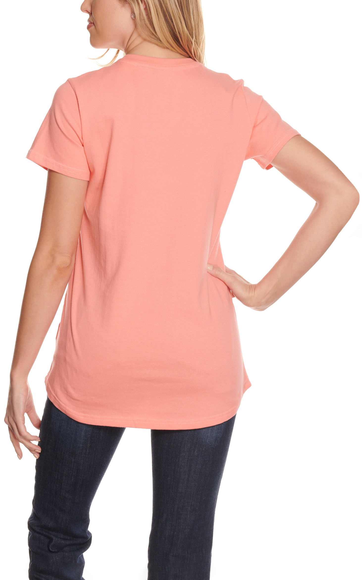 Ariat Women's Rebar Cotton Strong Summer Melon V-Neck Short Sleeve Work T-Shirt - Image 1