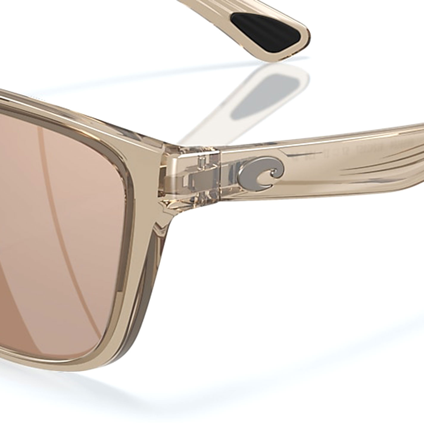 Costa Men’s Taupe Crystal Frame Copper Silver Polarized Sunglasses - Image 7