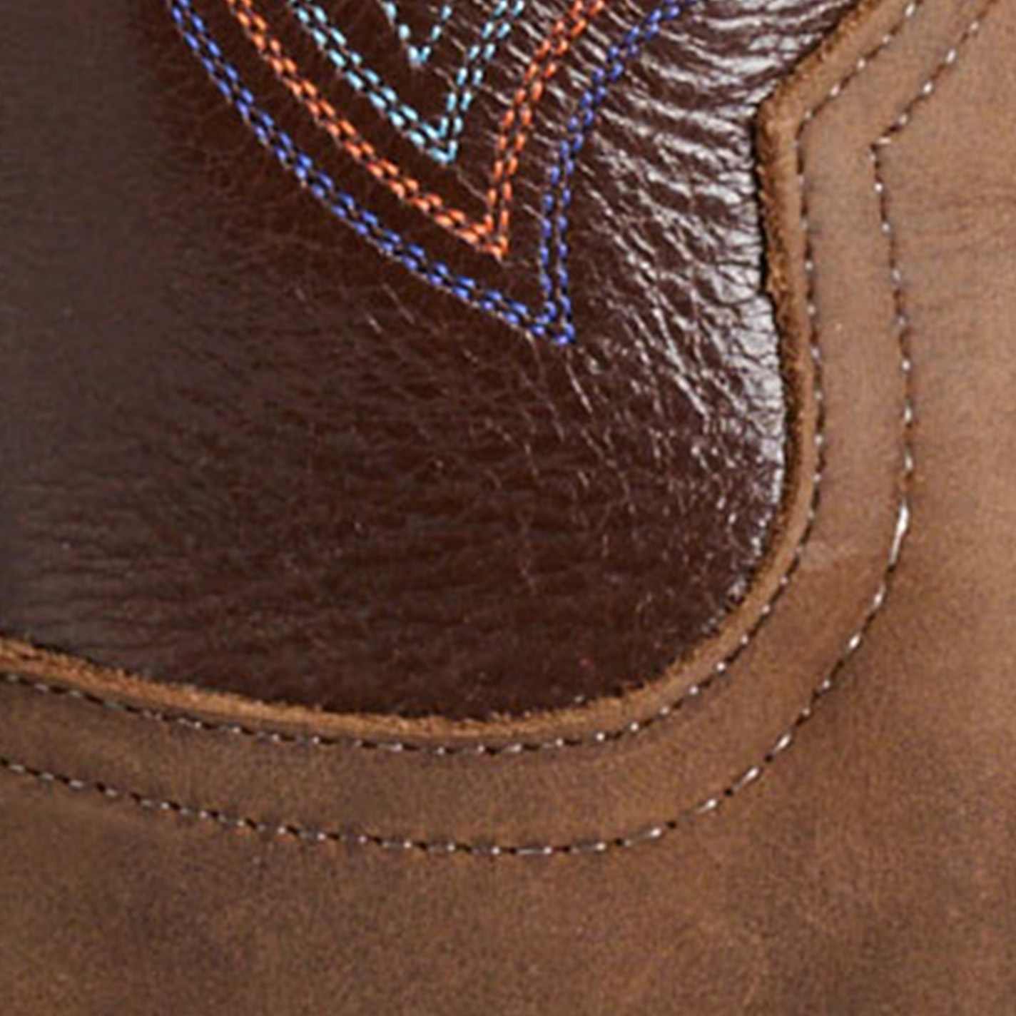 Anderson Bean Men's Dark Brown Barcelona & Brown Avatar Wide Square Toe Cowboy Boots - Image 1