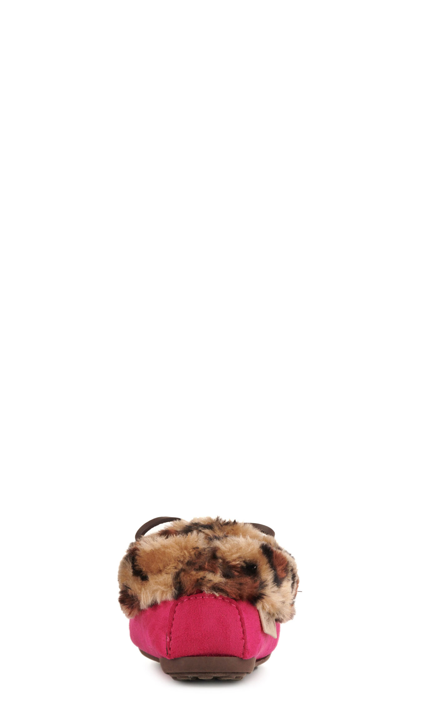 Blazin Roxx Girls Cher Hot Pink with Leopard Shearling Moccasin Slipper - Image 1