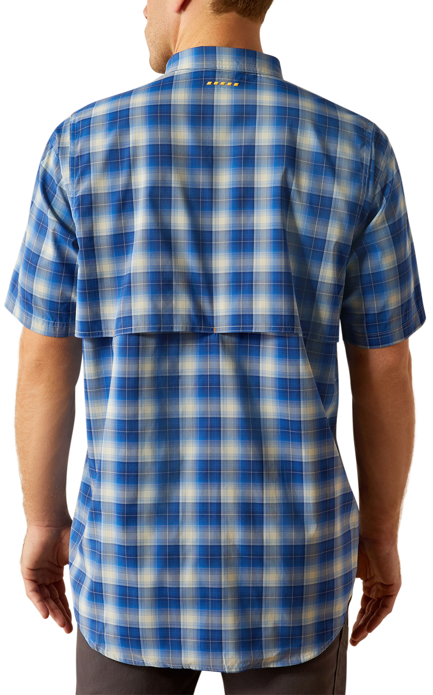 Ariat Men's Rebar VentTek Royal Blue Plaid Work Shirt - Image 2