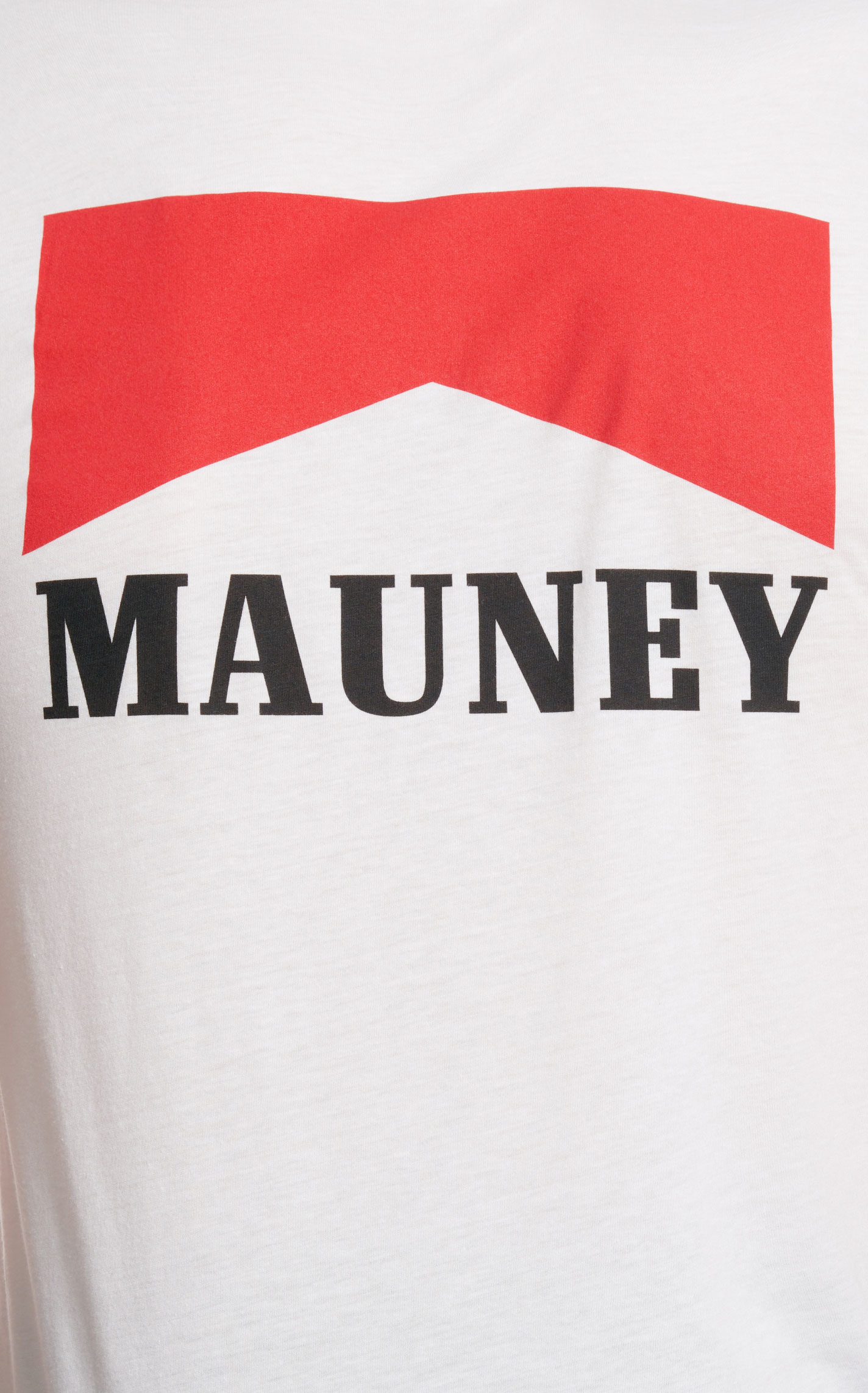 Rodeo Time Dale Brisby Men's White & Red Mauney Logo T-Shirt - Image 1