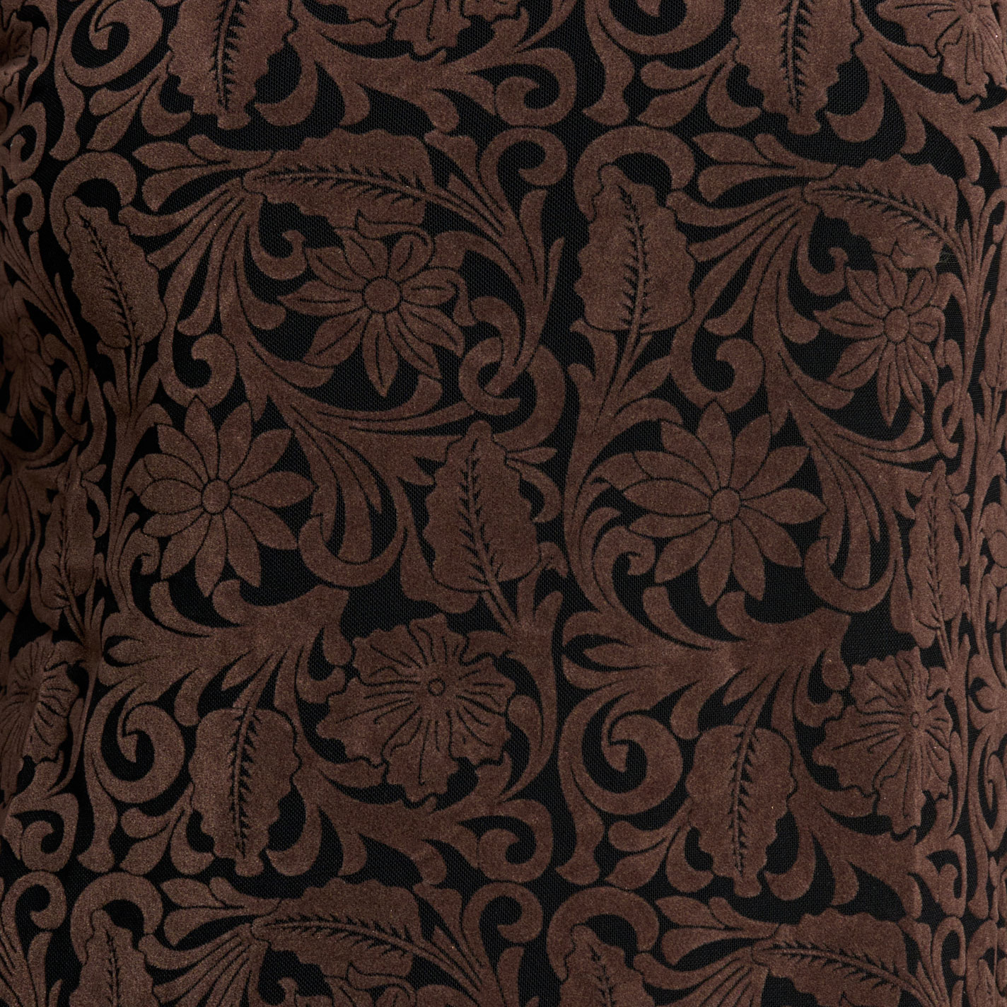 Marigold Kiss Women's Mahogany Floral Mesh Top - Image 3