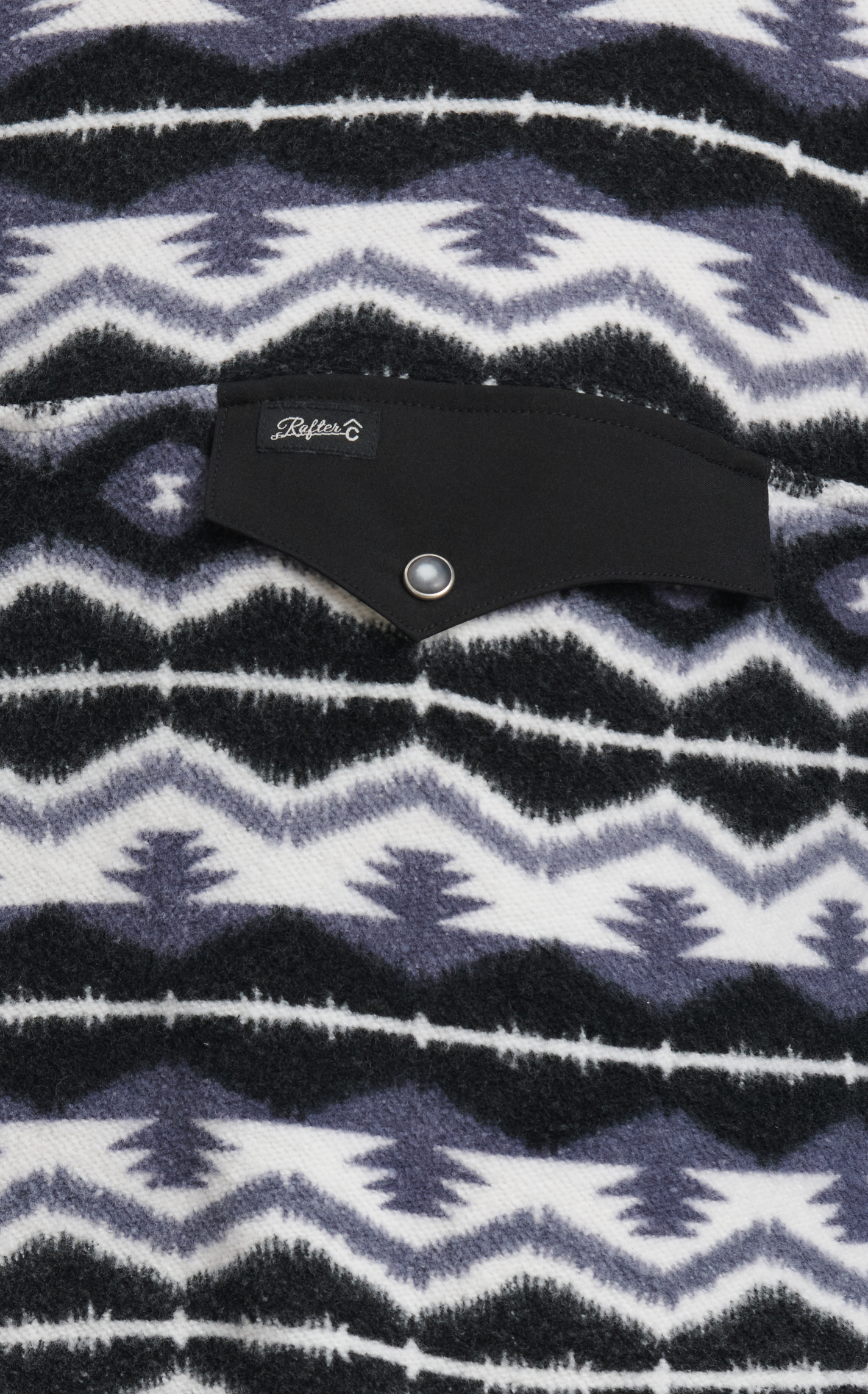 Rafter C Men's Red Dirt Collection Black & Gray Aztec 1/4 Zip Hoodie - Image 1