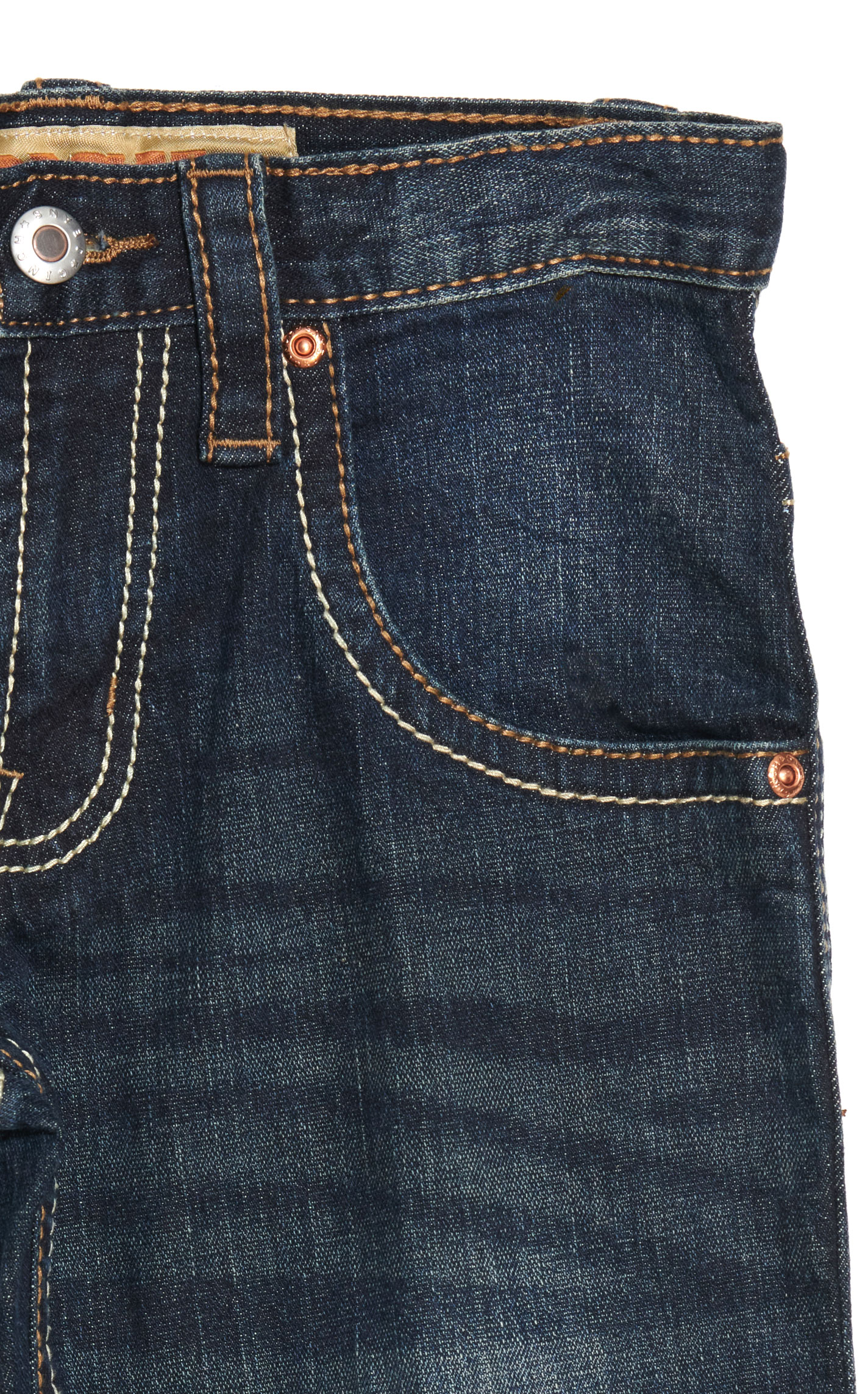 Cinch Boy's Dark Wash Mid Rise Embroidered Back Pockets Relaxed Fit Arena Flex Bootcut Jeans (8-18) - Image 1
