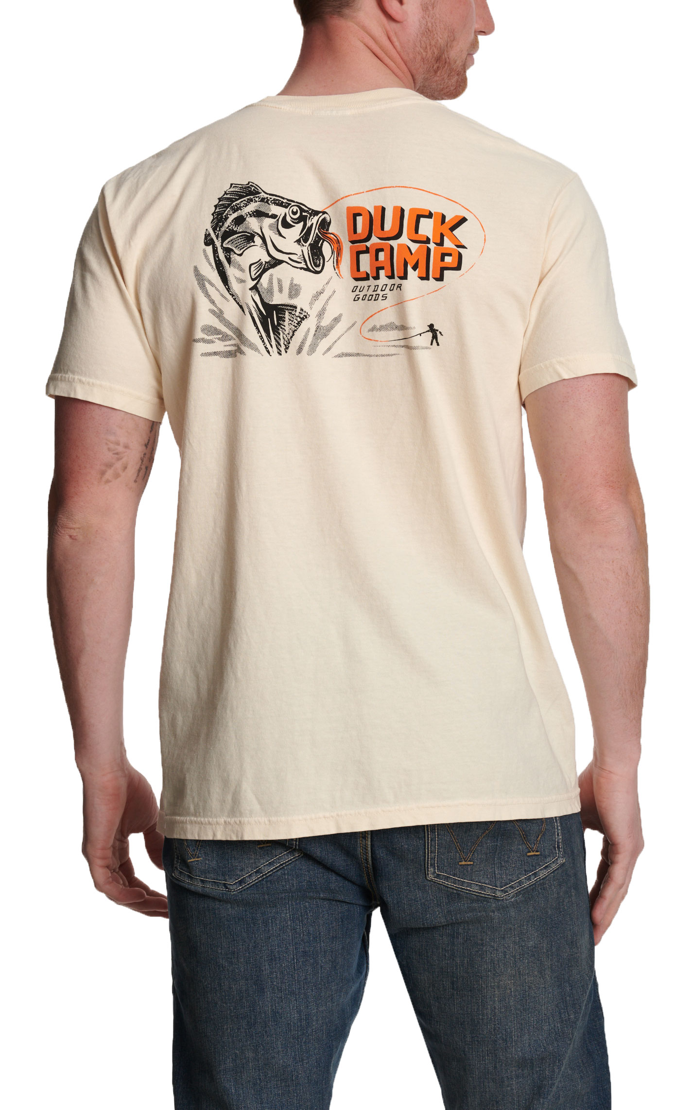 Duck Camp Men's Ivory Smash Largemouth T-Shirt - Image 1