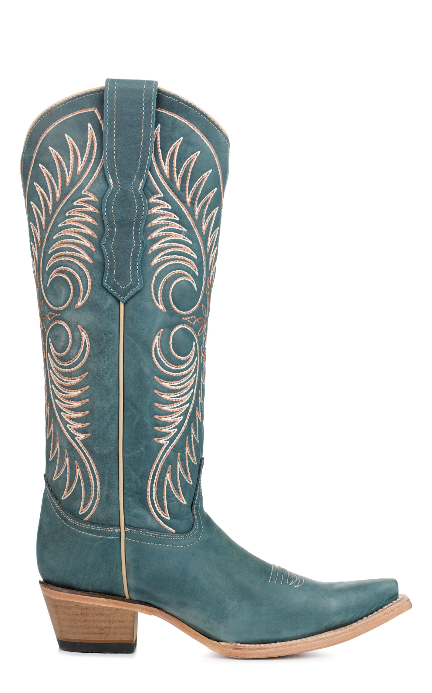 Corral Women's Distressed Blue Snip Toe Cowboy Boots - Image 1