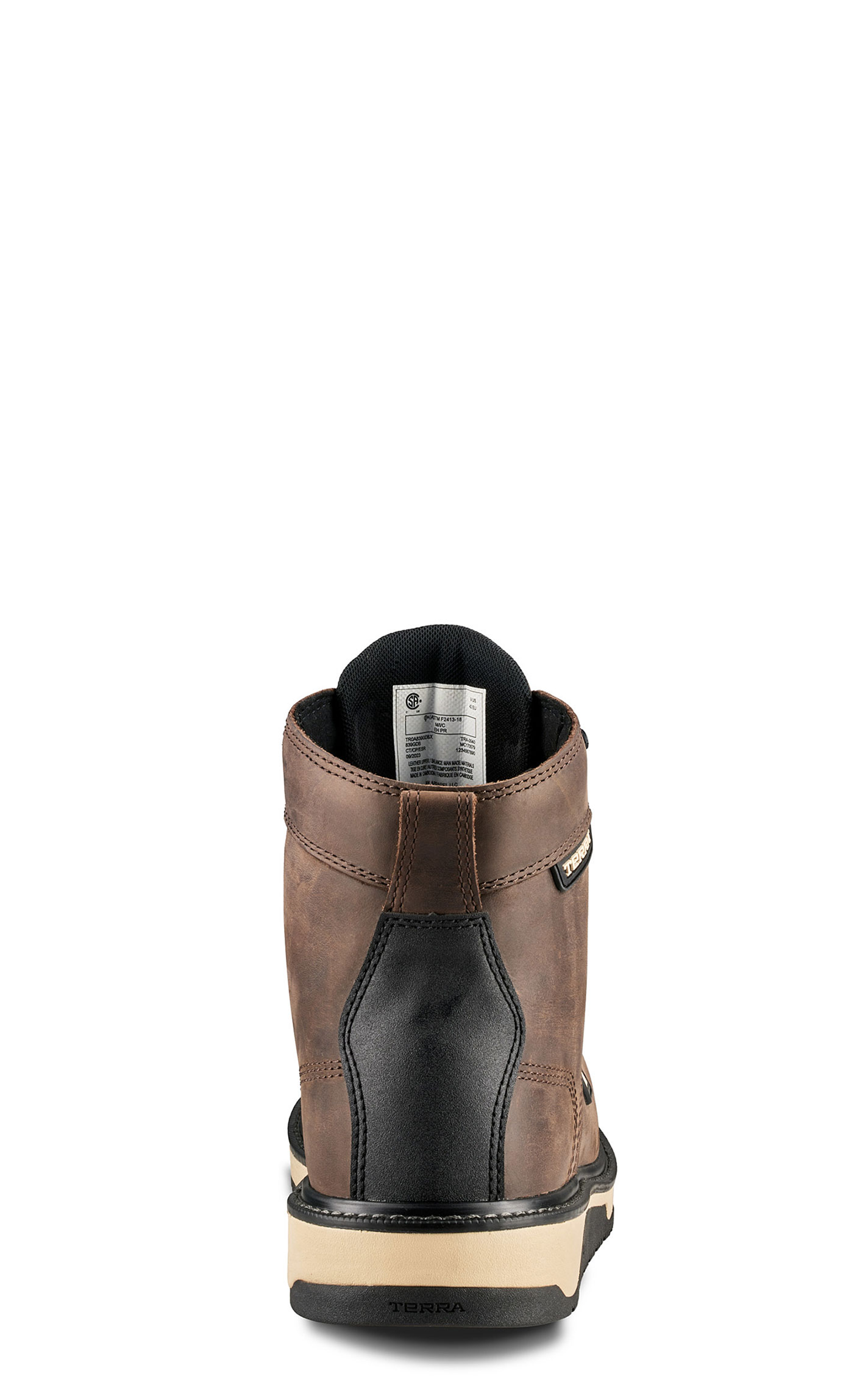 Terra Men’s Dark Brown Ironstone 6” Waterproof Composite Toe Safety Work Boots - Image 1