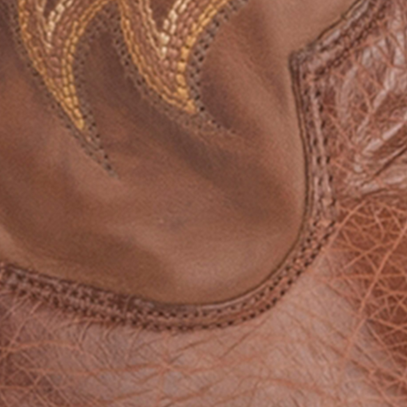 Tony Lama Men's Brown Brandy and Tan Smooth Ostrich Round Toe Exotic Cowboy Boots - Image 1