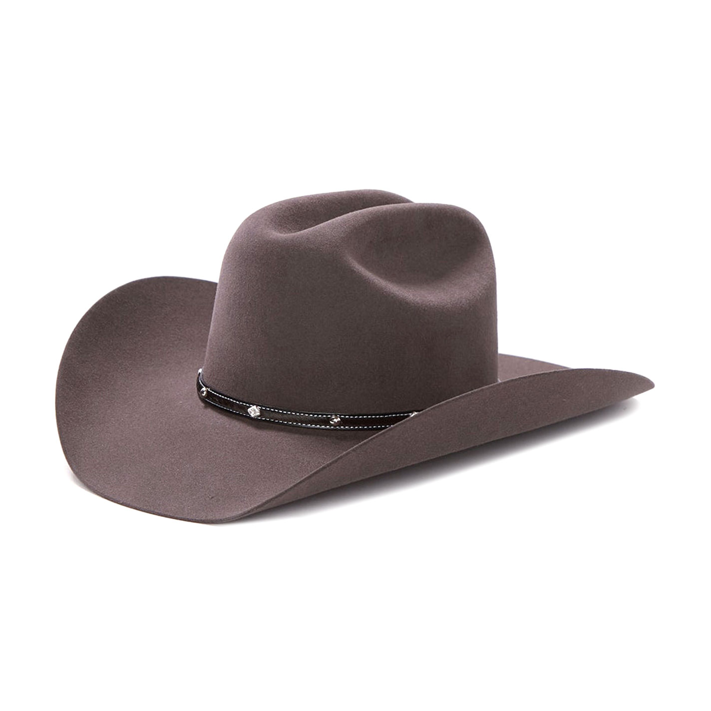 Stetson 6X Angus Granite Gray Felt Cowboy Hat - Image 1