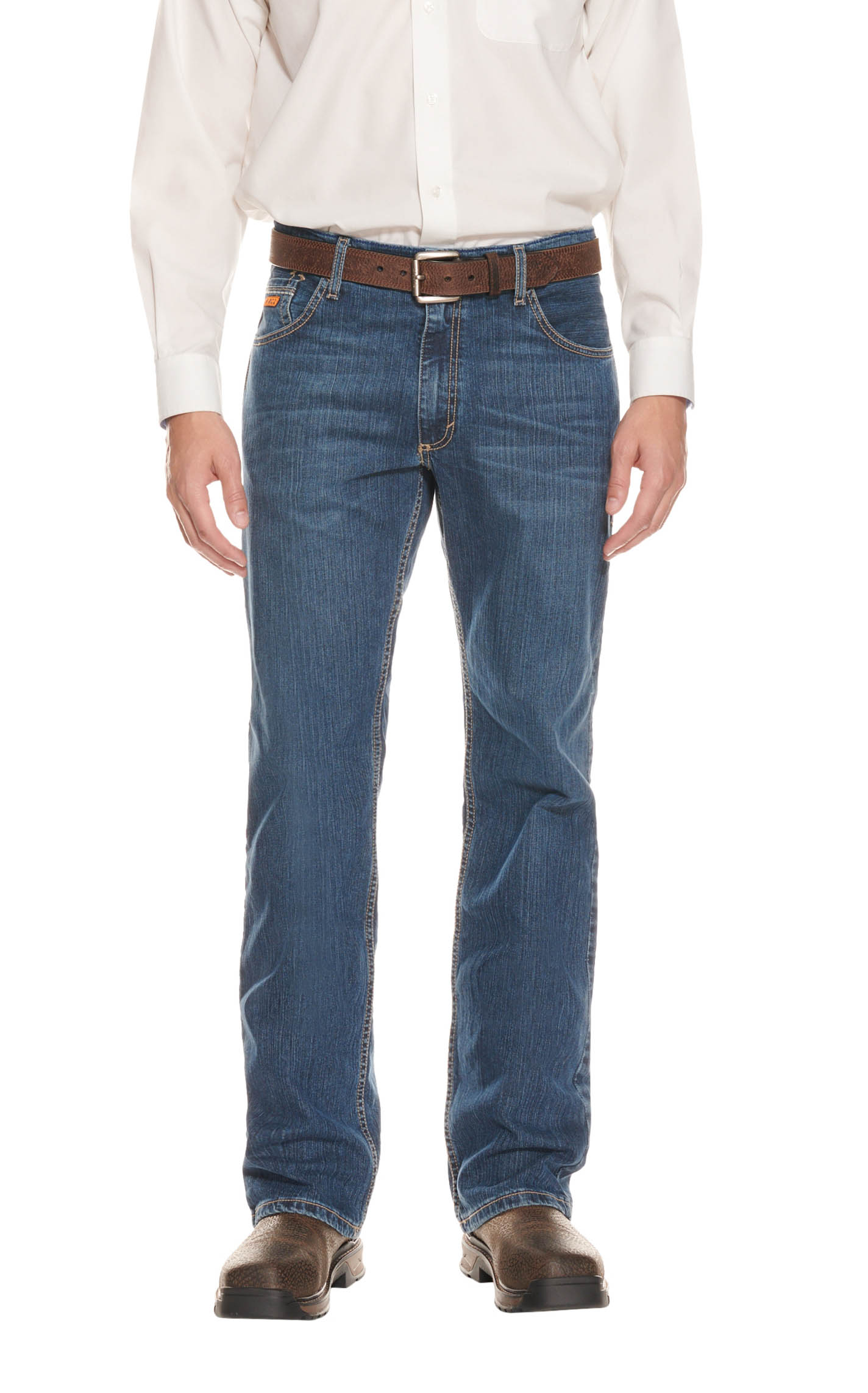 Wrangler Retro Men's Slim Boot FR Stretch Work Jeans - Image 1