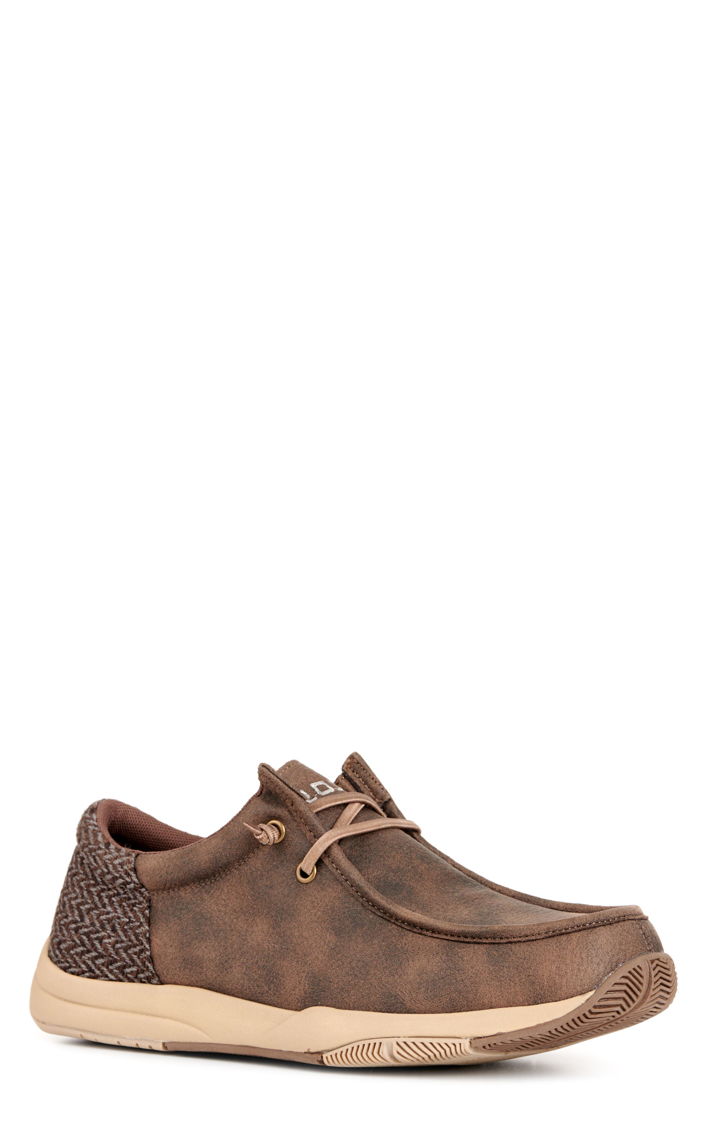 Roper Men’s Brown Clearcut Low Vintage Faux Leather Moc Toe Casual Shoes - Image 5