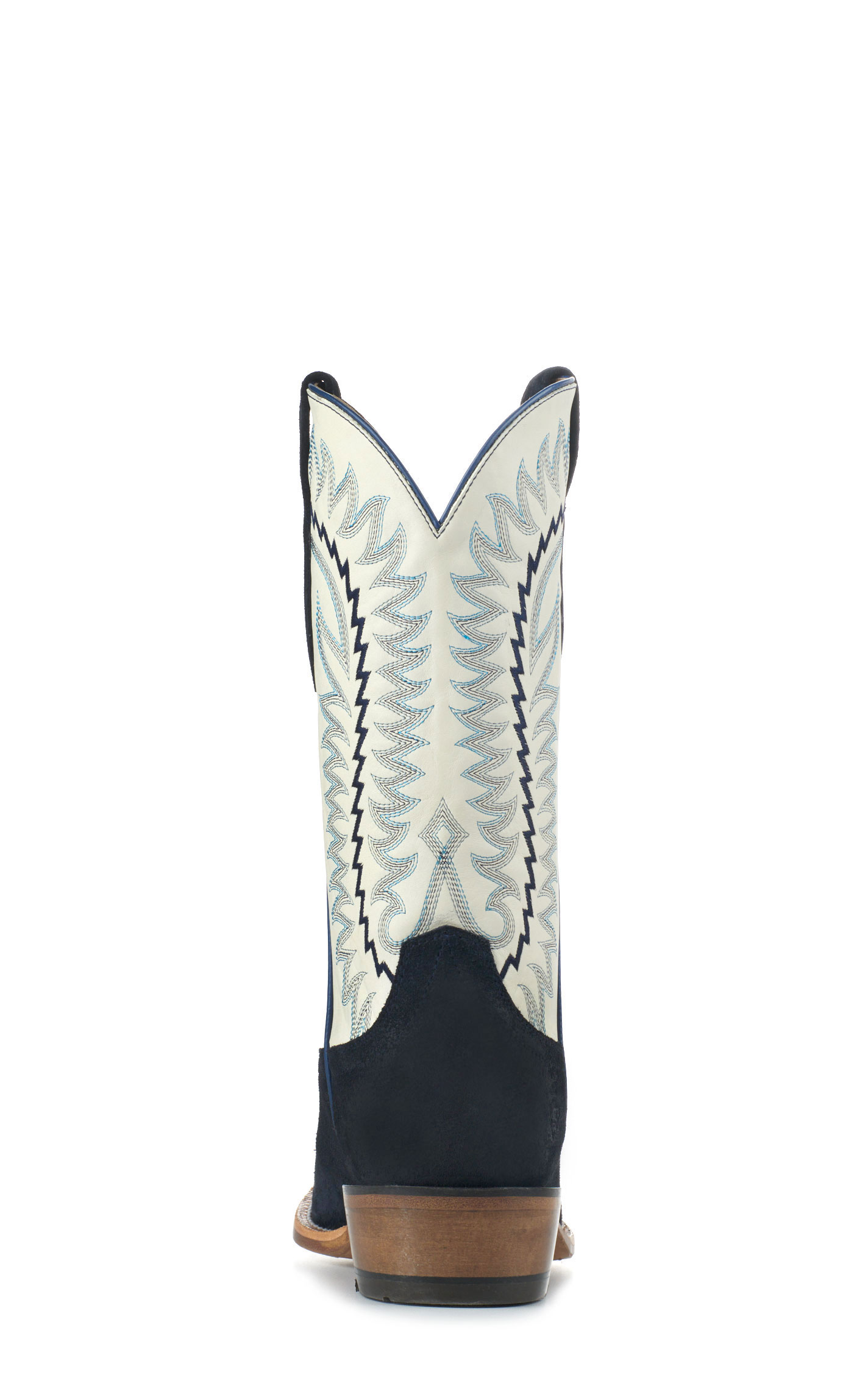 Ariat Men's Futurity Time White and Blue Roughout TekStep Punchy Square Toe Cowboy Boots - Image 1