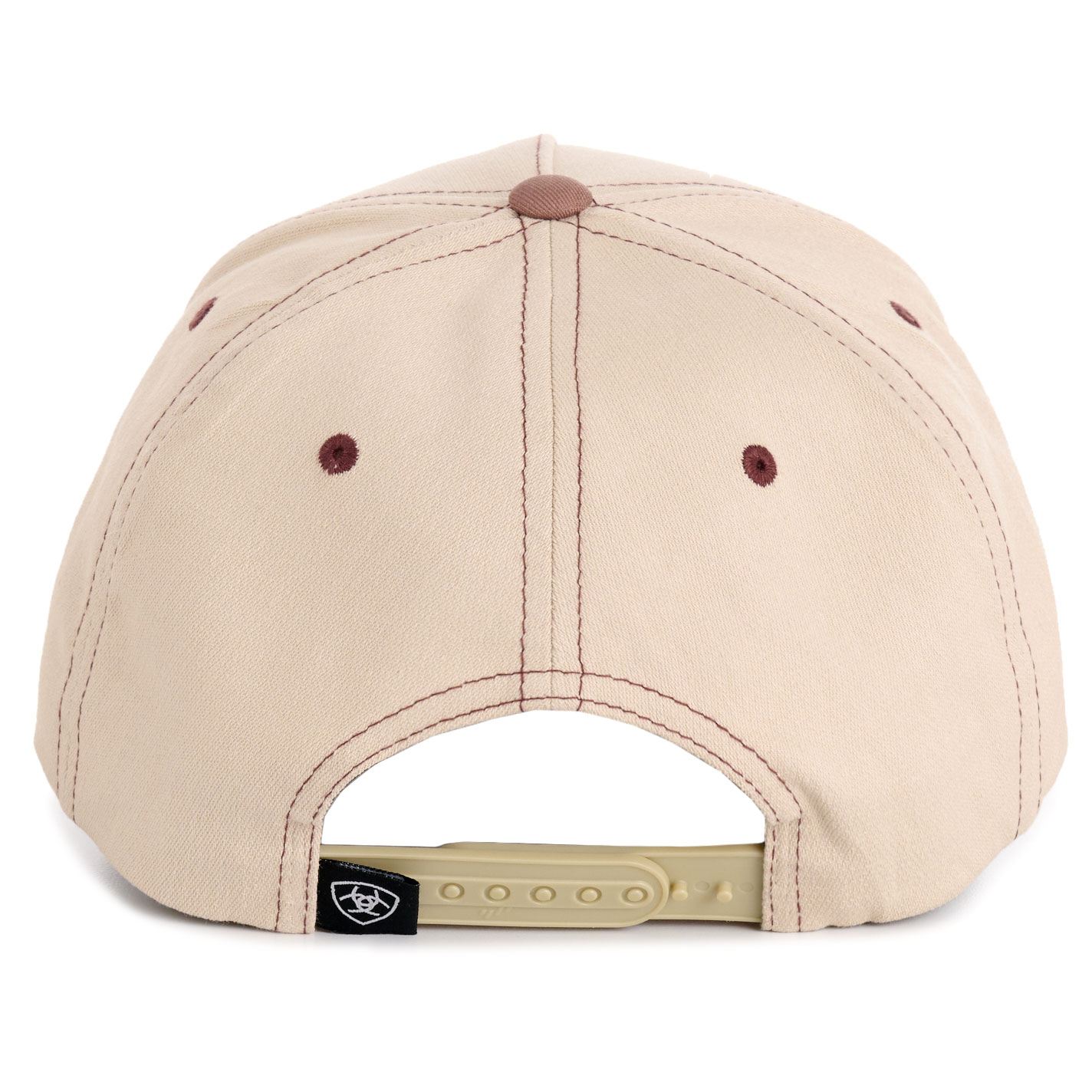 Ariat Men's Sandy Tan & Leather Logo Patch Cap - Image 1