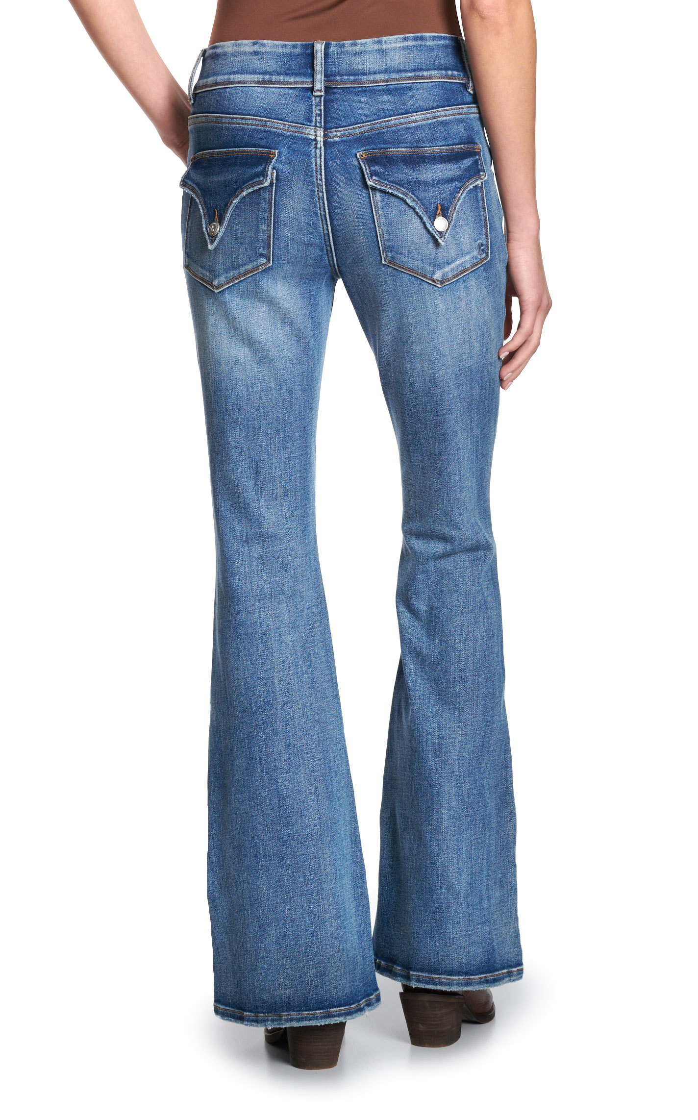 Rockin' C Women's Medium Wash High Rise Flare Leg Jeans - Image 1