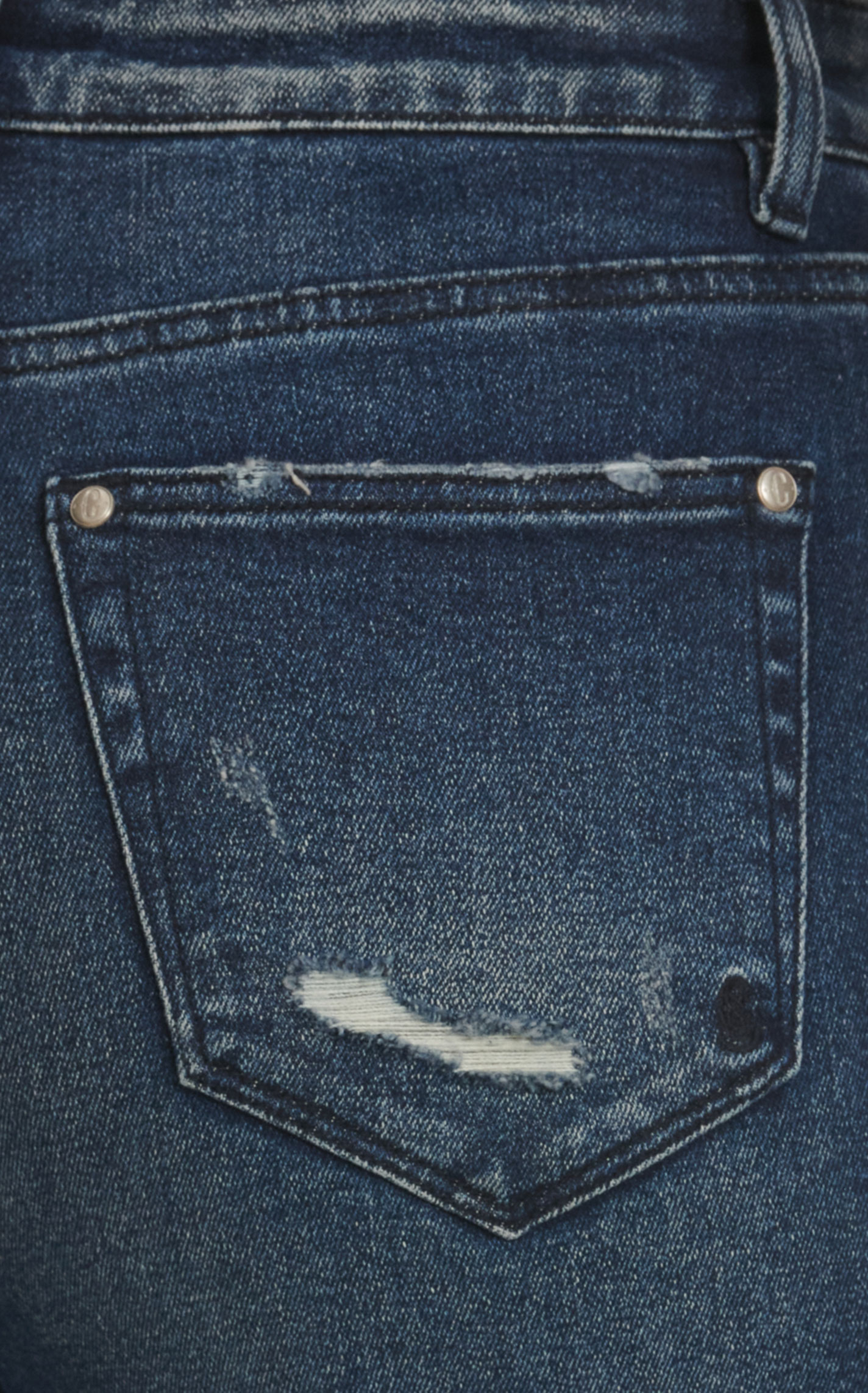 Rockin' C Women's Dark Wash Front Seam High Rise Wide Leg Jeans - Image 1