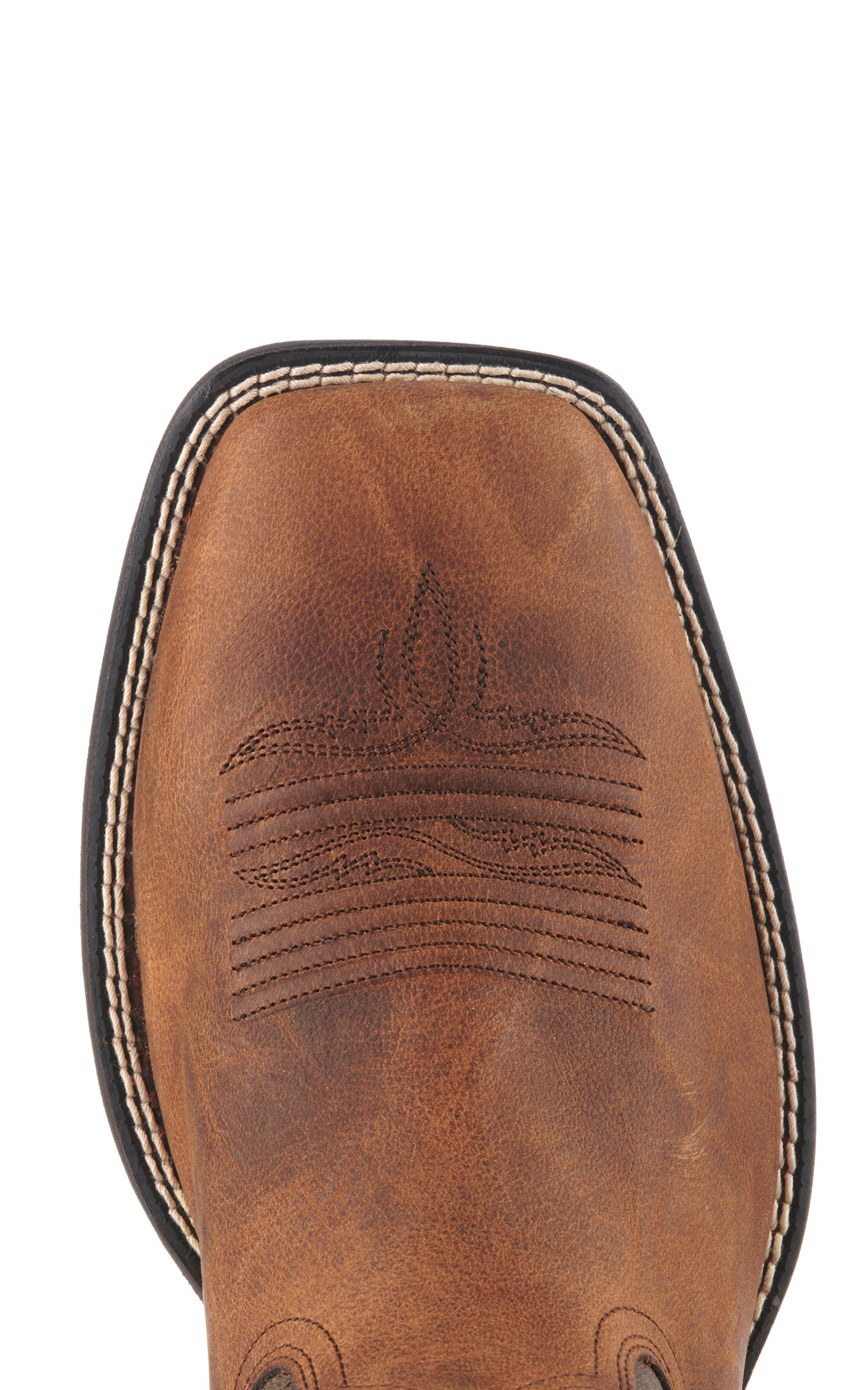 Ariat Men's Amos Sorrel Brown & Olive Wide Square Toe Cowboy Boots - Image 1