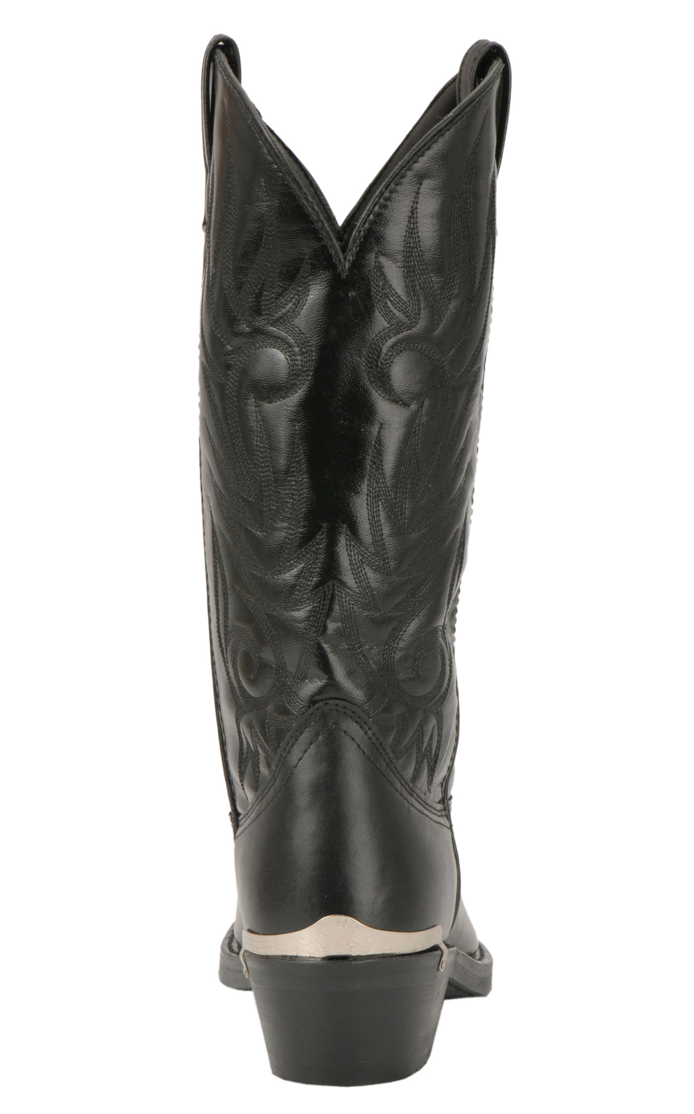 Laredo Men's Black with Silver Toe & Heel Rand Classic Cowboy Boots - Image 1