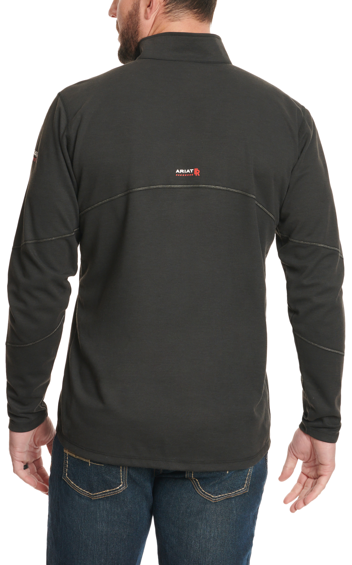 Ariat FR Heather Black 1/2 Zip Work Pullover - Image 2