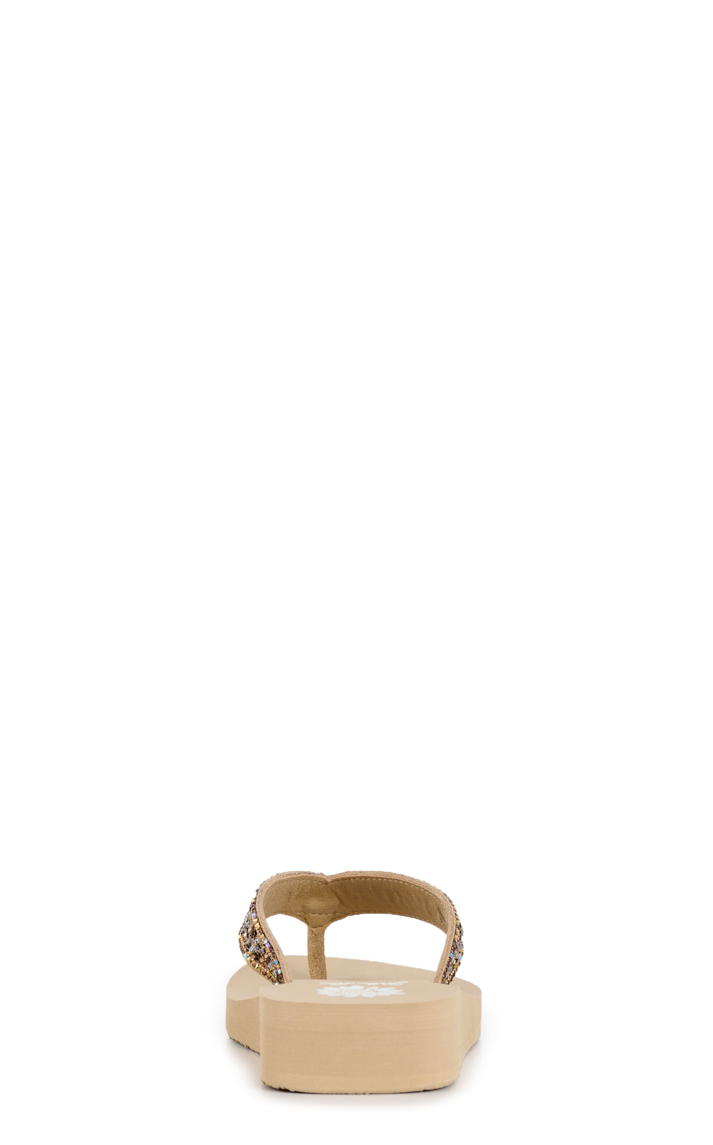 Yellow Box Ladies’ Taupe Junia Bling Flip Flops - Image 1
