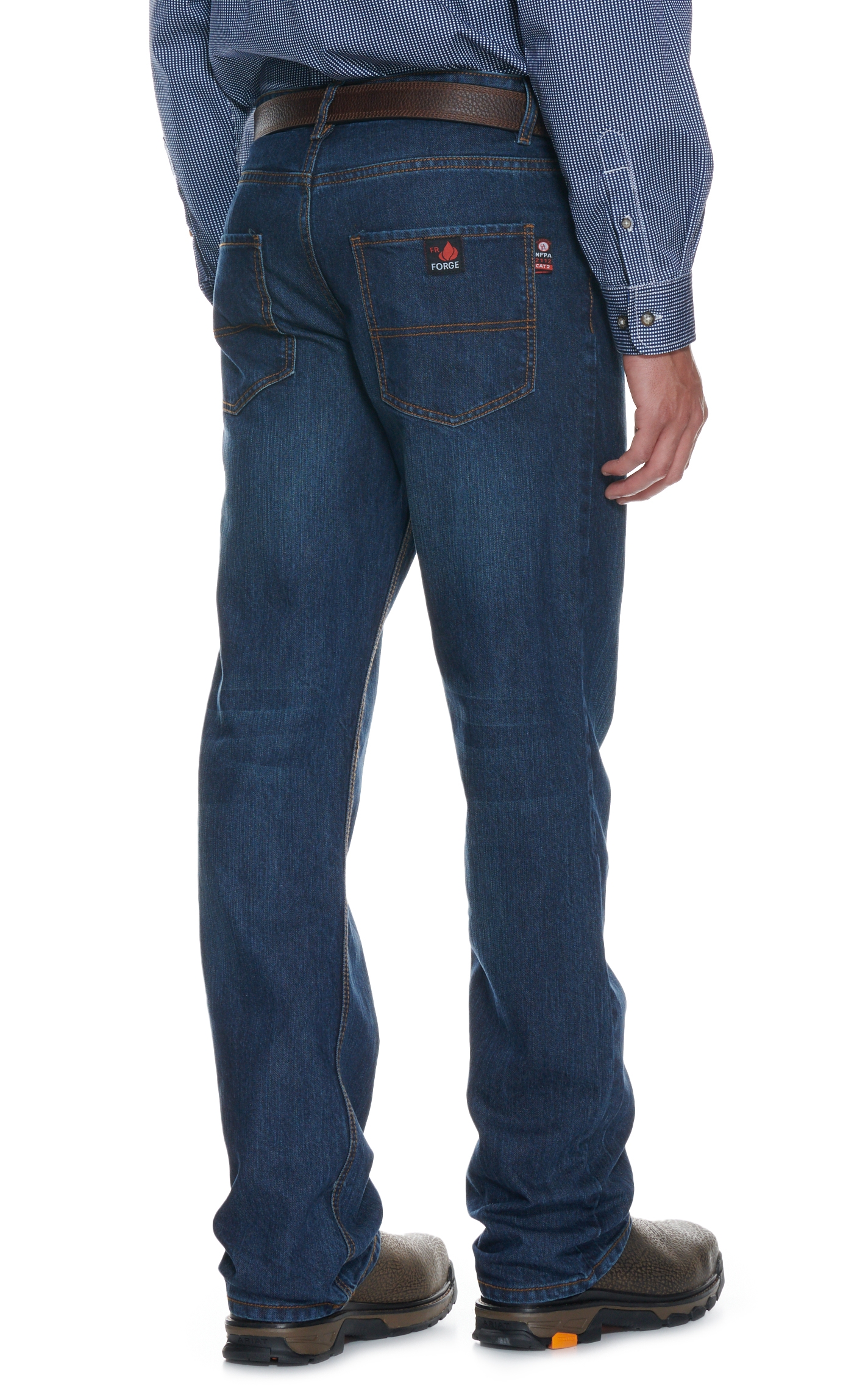 Forge Men's Dark Wash Boot Cut HRC2 FR Work Jeans - Image 1