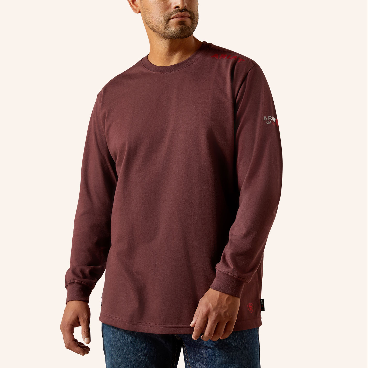 Ariat Men's Burgundy Born For This Graphic T-Shirt - Image 1