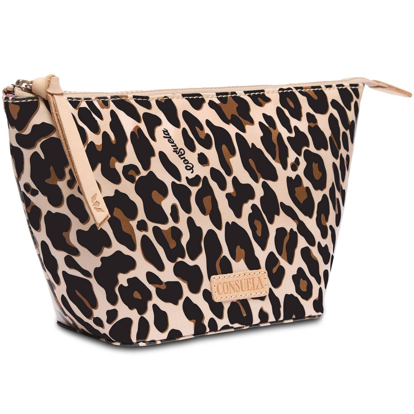 Consuela Mona Shades of Coffee Leopard Print Large Tool Kit Bag - Image 1