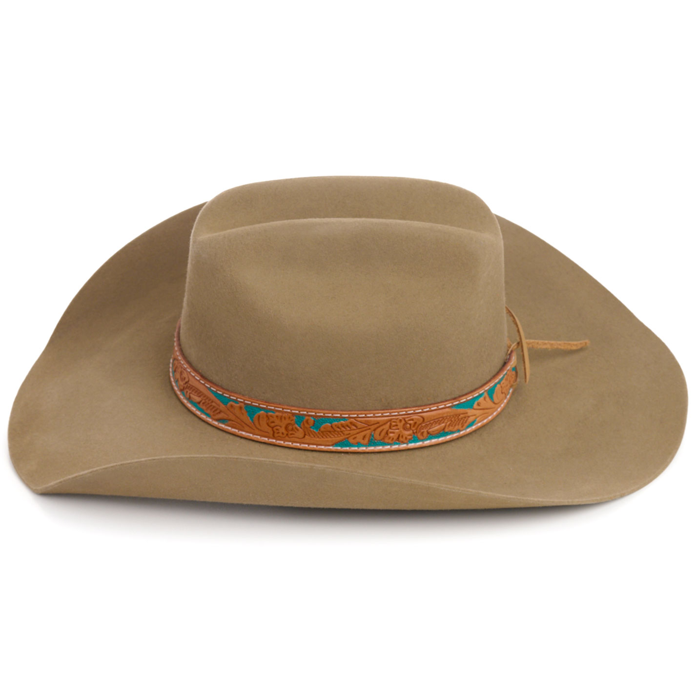 Rockin C Women's Stone Wesley Tooled Leather Band Felt Western Hat - Image 2