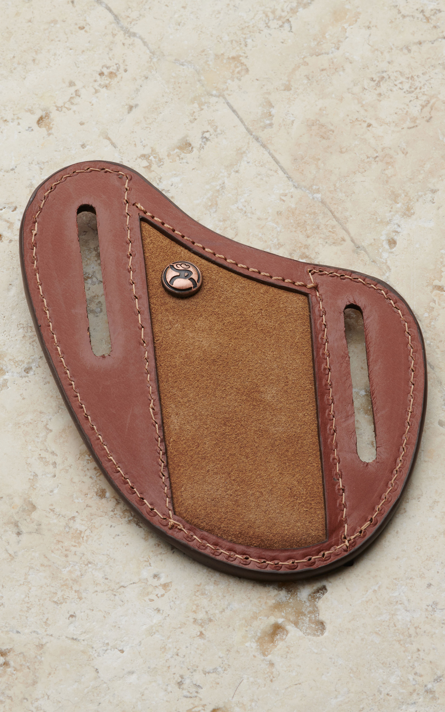 Hooey Brown and Tan Cowhide Pancake Knife Sheath - Image 1