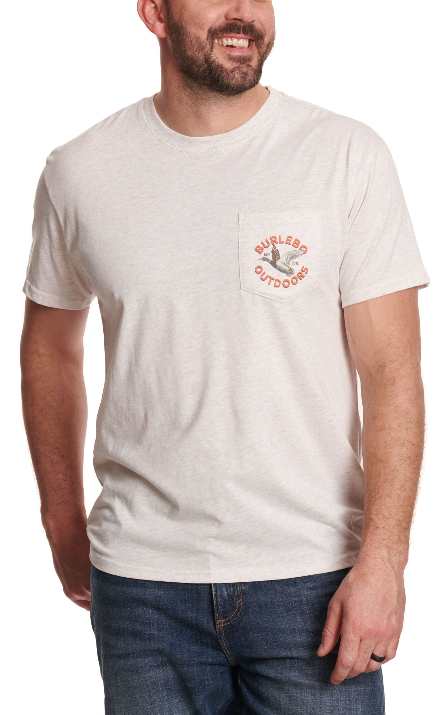 Burlebo Old School Duck Hunt Men's Cream T-Shirt - Image 1