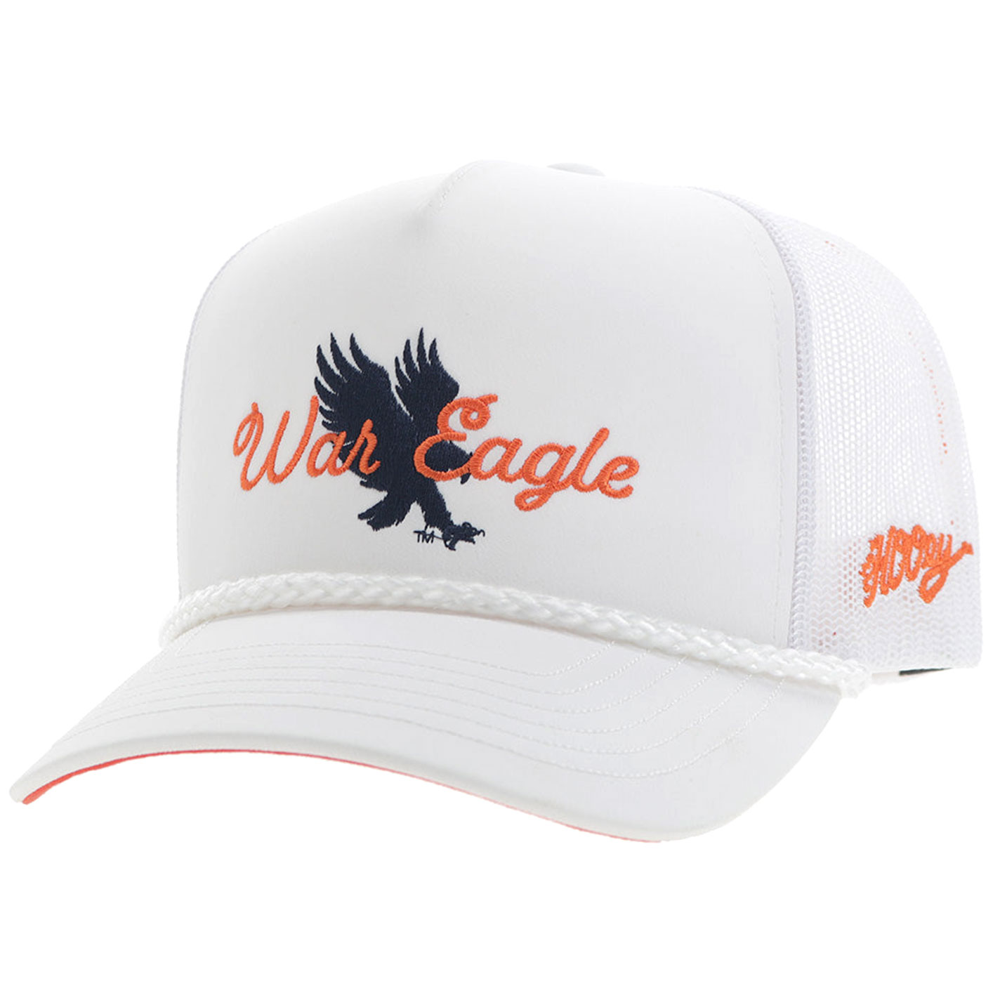 Hooey Collegiate Collection White AU War Eagle Curved Bill Cap - Image 1