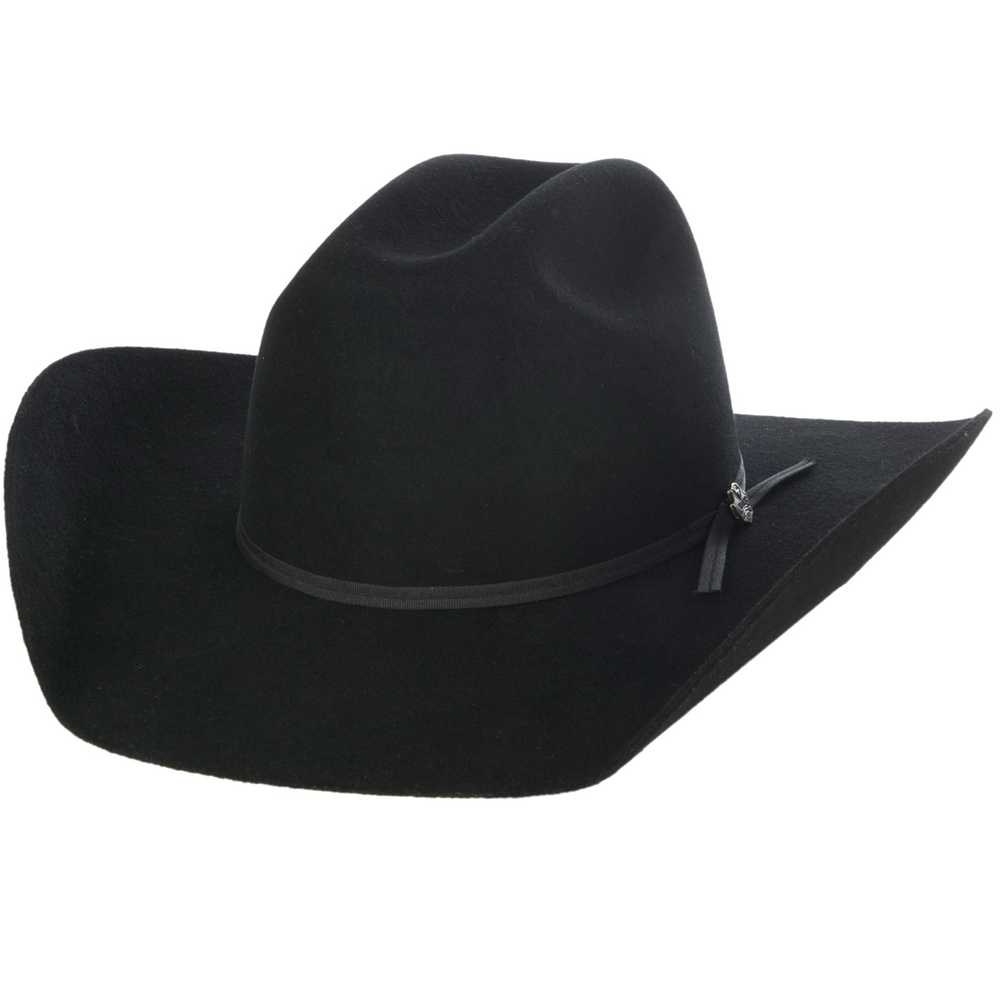 Cavender's Kids 2X Black Cattleman Crown Felt Cowboy Hat - Image 1