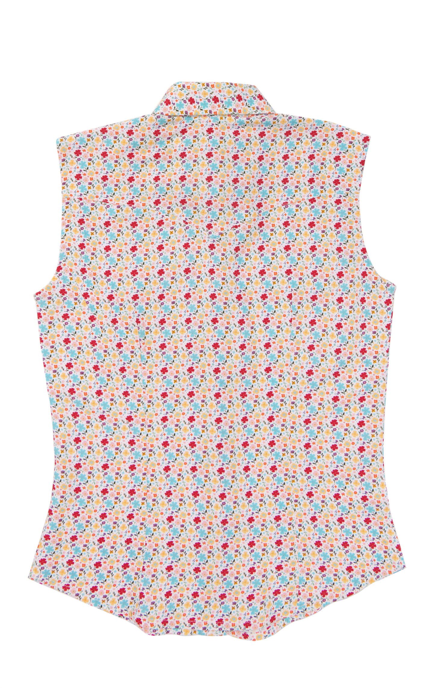 Rockin' C Girl's Multi-Colored Floral Snap Top - Image 1