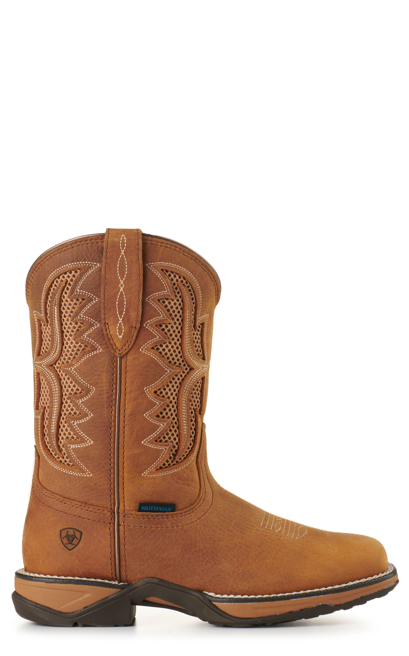 Ariat Women's Anthem Toasted Wheat VentTEK Waterproof Wide Square Toe Cowboy Boots - Image 1