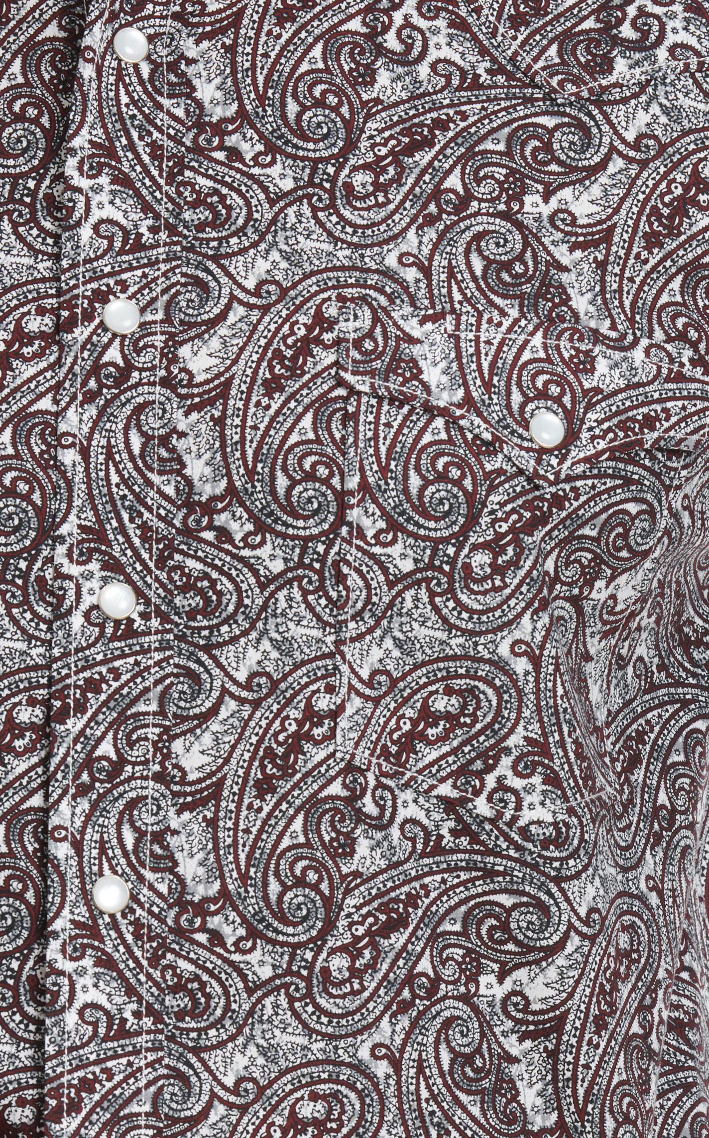Panhandle Men's Rough Stock Deep Wine Paisley Western Shirt - Image 1