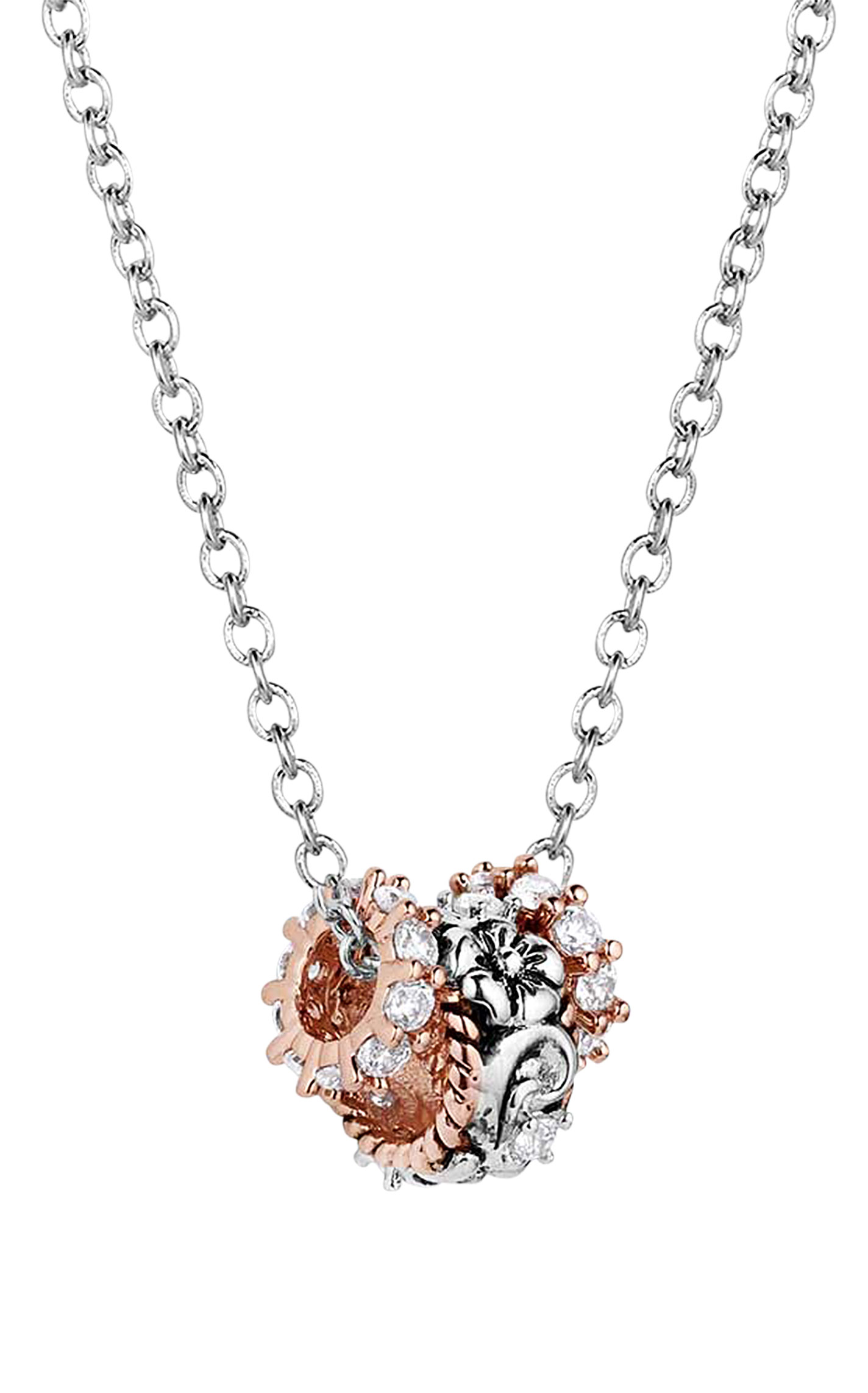 Montana Silversmiths Silver Chain Wildflower & Cubic Zirconia 3 Tiny Ring Pendants - Image 1