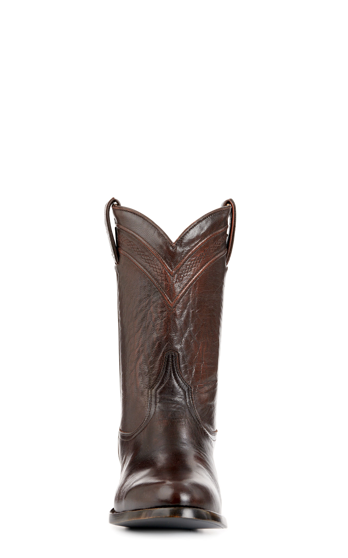 JRC & Sons Men's Kingston Brush Off Goat Leather Round Toe Roper Boot in Chocolate - Image 1