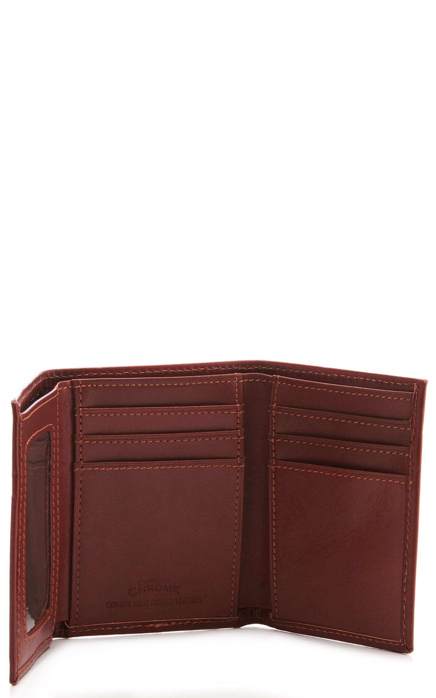 Cowboy Chrome Men's Tri-Fold Basketweave Wallet - Image 1