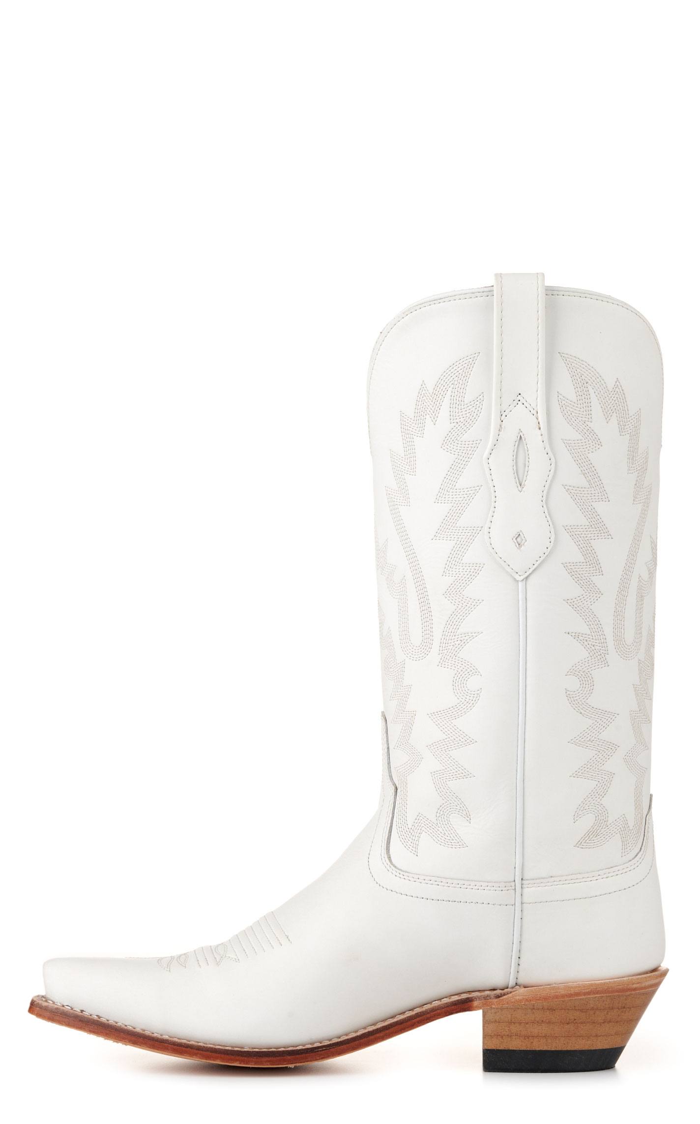 Old West Women's Classic White Snip Toe Cowboy Boot - Image 1