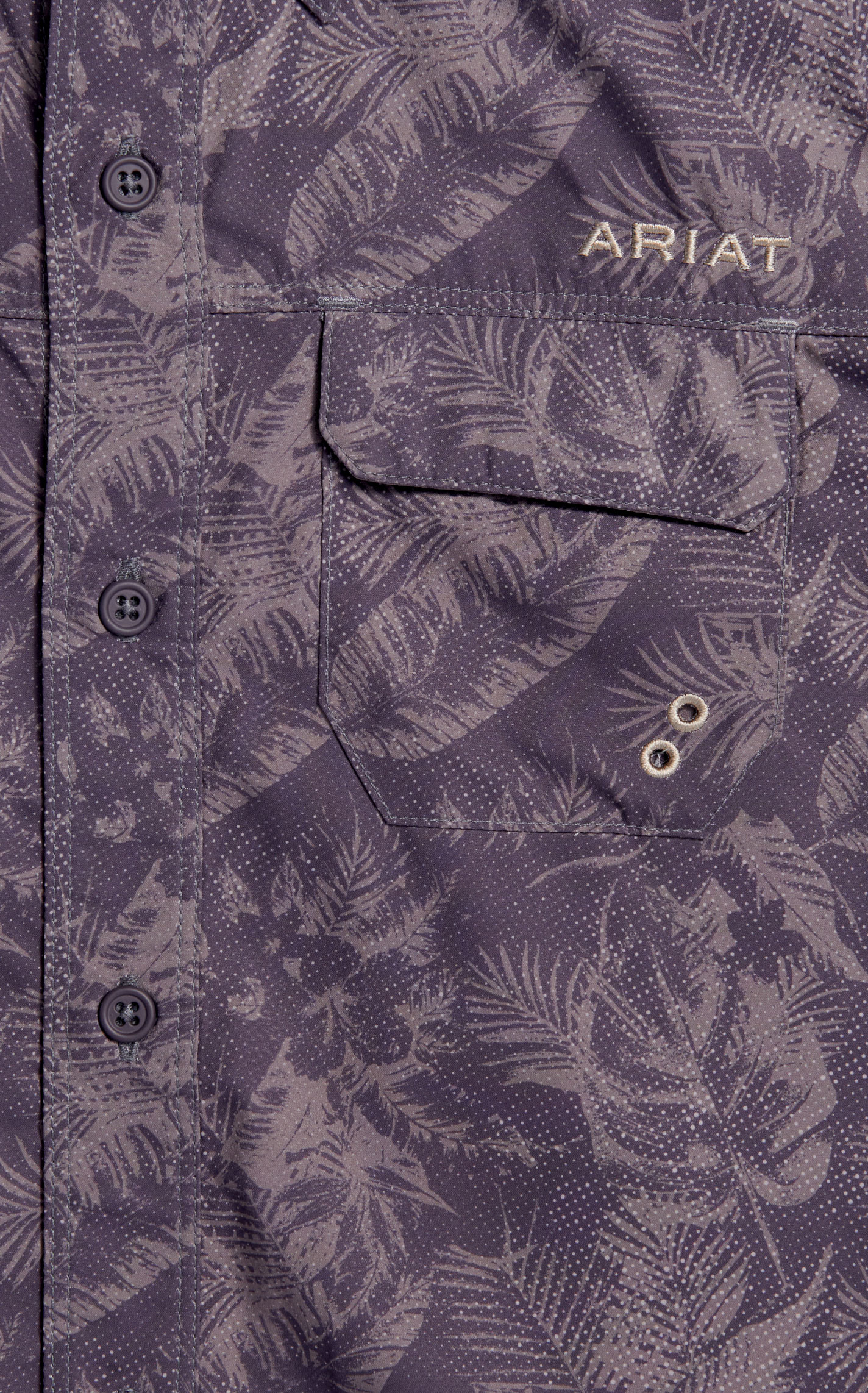 Ariat Boy's Outbound VentTEK Cement & Gray Tropical Shirt - Image 1