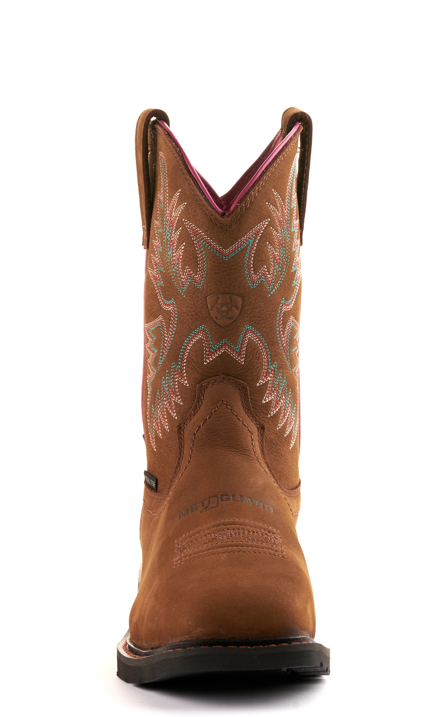 Ariat Women's Krista Dark Brown Met Guard Wide Square Steel Toe Work Boots - Image 1