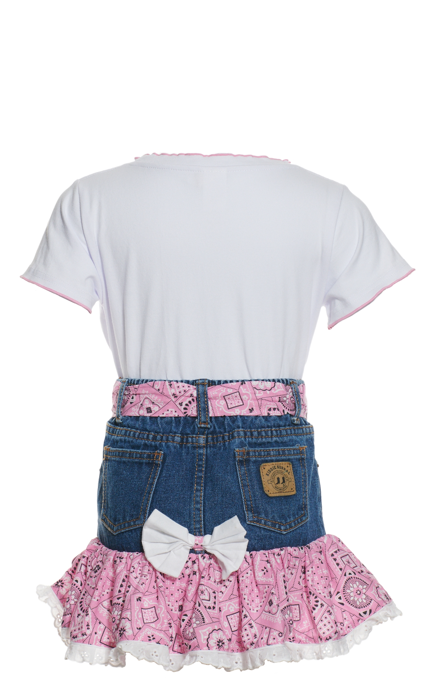 Kiddie Korral 2 Piece Pink Bandanna Outfit - Image 1