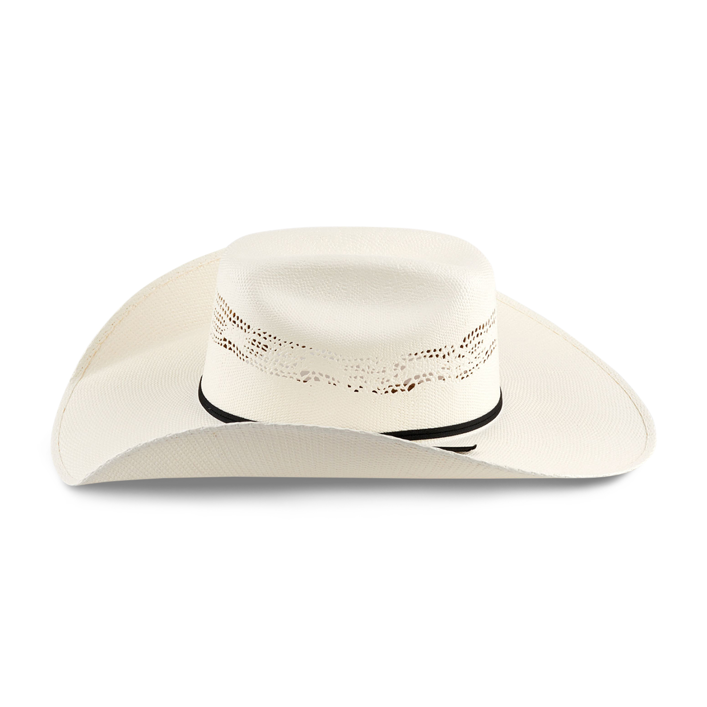 Cavender's Collection Bangora Ivory Cattleman Crown Ponderosa Straw Cowboy Hat - Image 1
