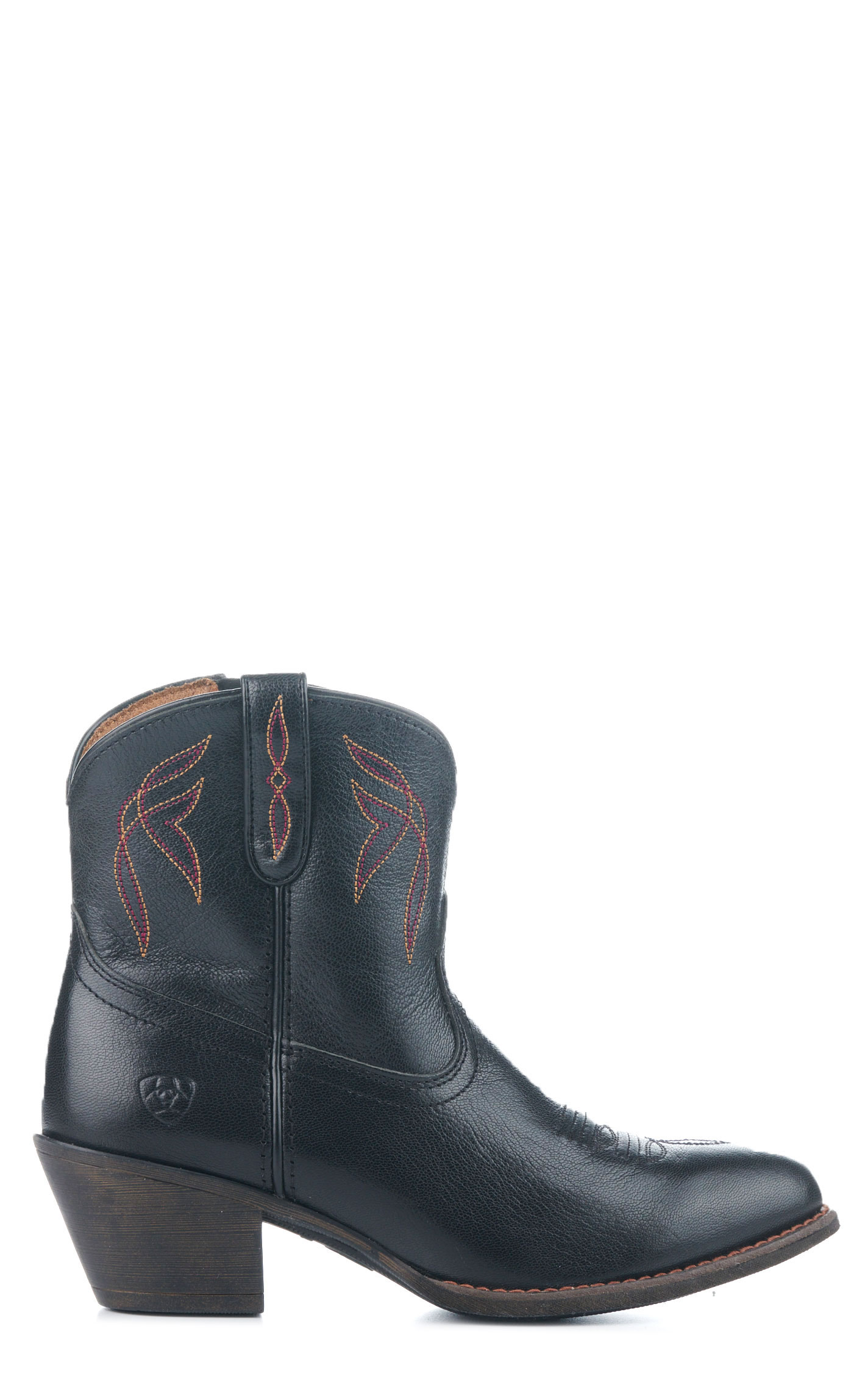 Ariat Women's Darlin Old Black Leather Round Toe Western Booties - Image 1
