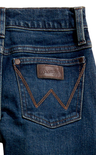 Wrangler Retro Boy's Darren Dark Wash Relaxed Boot Cut Jeans (18-20) - Image 1