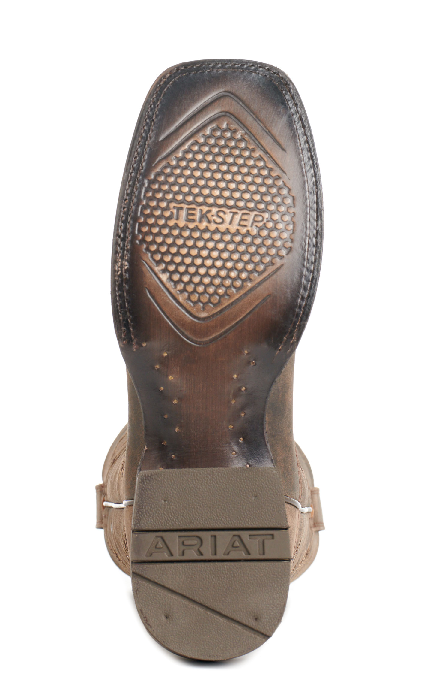 Ariat Men's Sting Dark Tan Wide Square Toe Cowboy Boots - Image 1