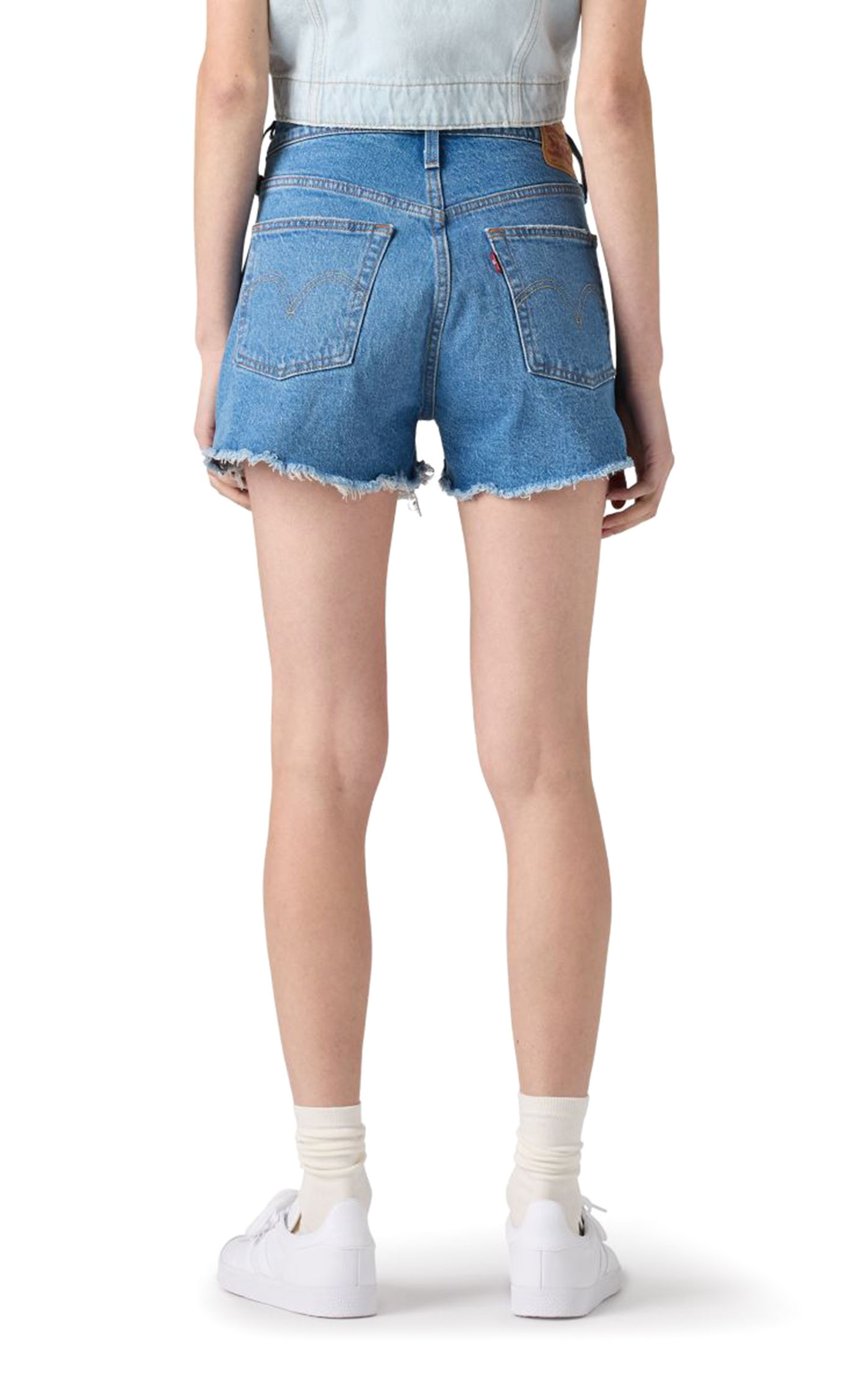 Levi's 501 Women's Medium Wash Original Jazz Distressed Shorts - Image 1