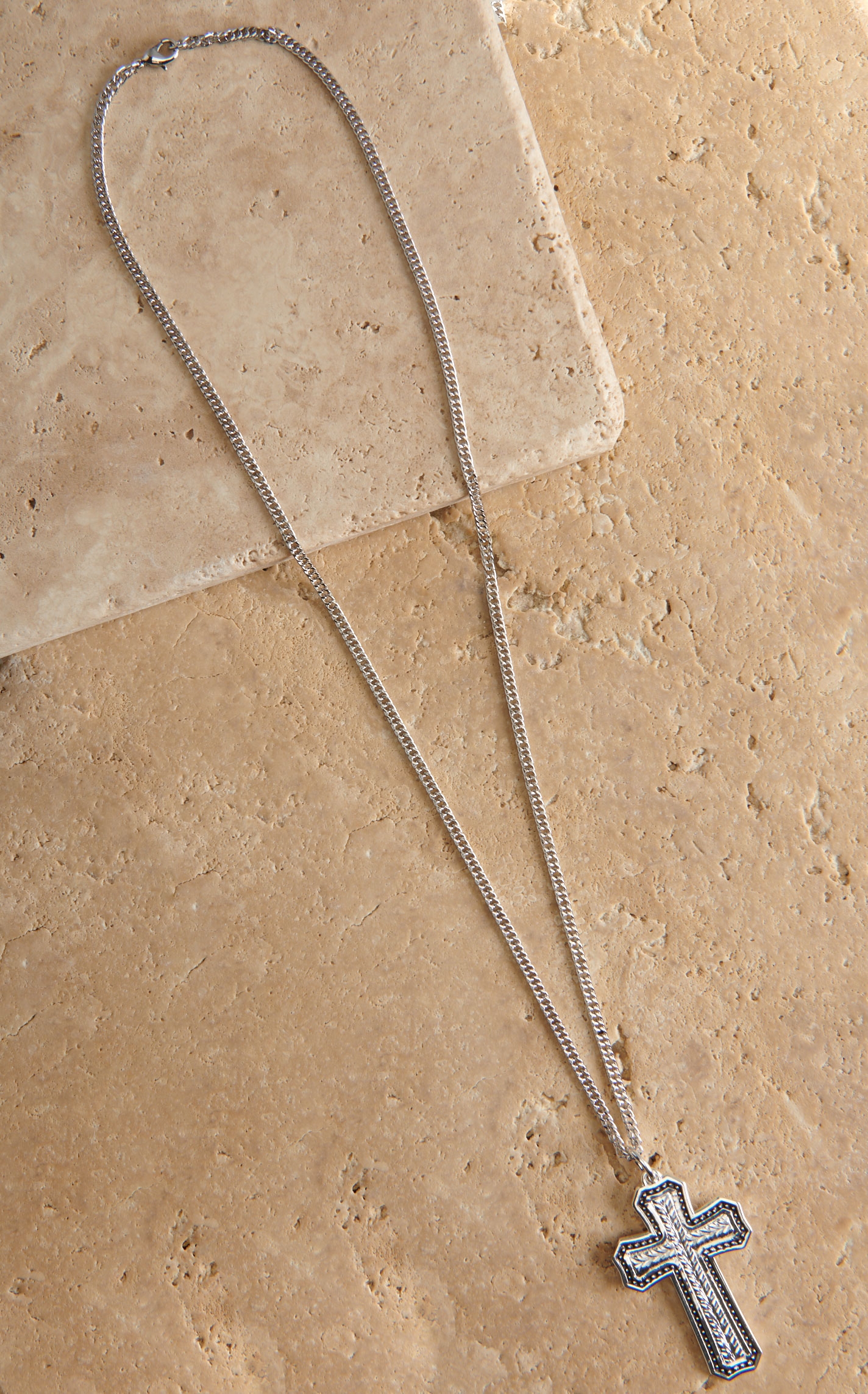 Montana Silversmiths Pinpoints and Wheat Cross Necklace - Image 1